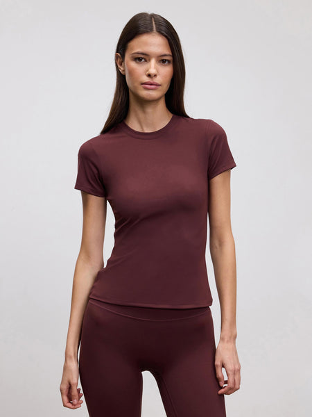 Womens Active T-Shirt in Burgundy