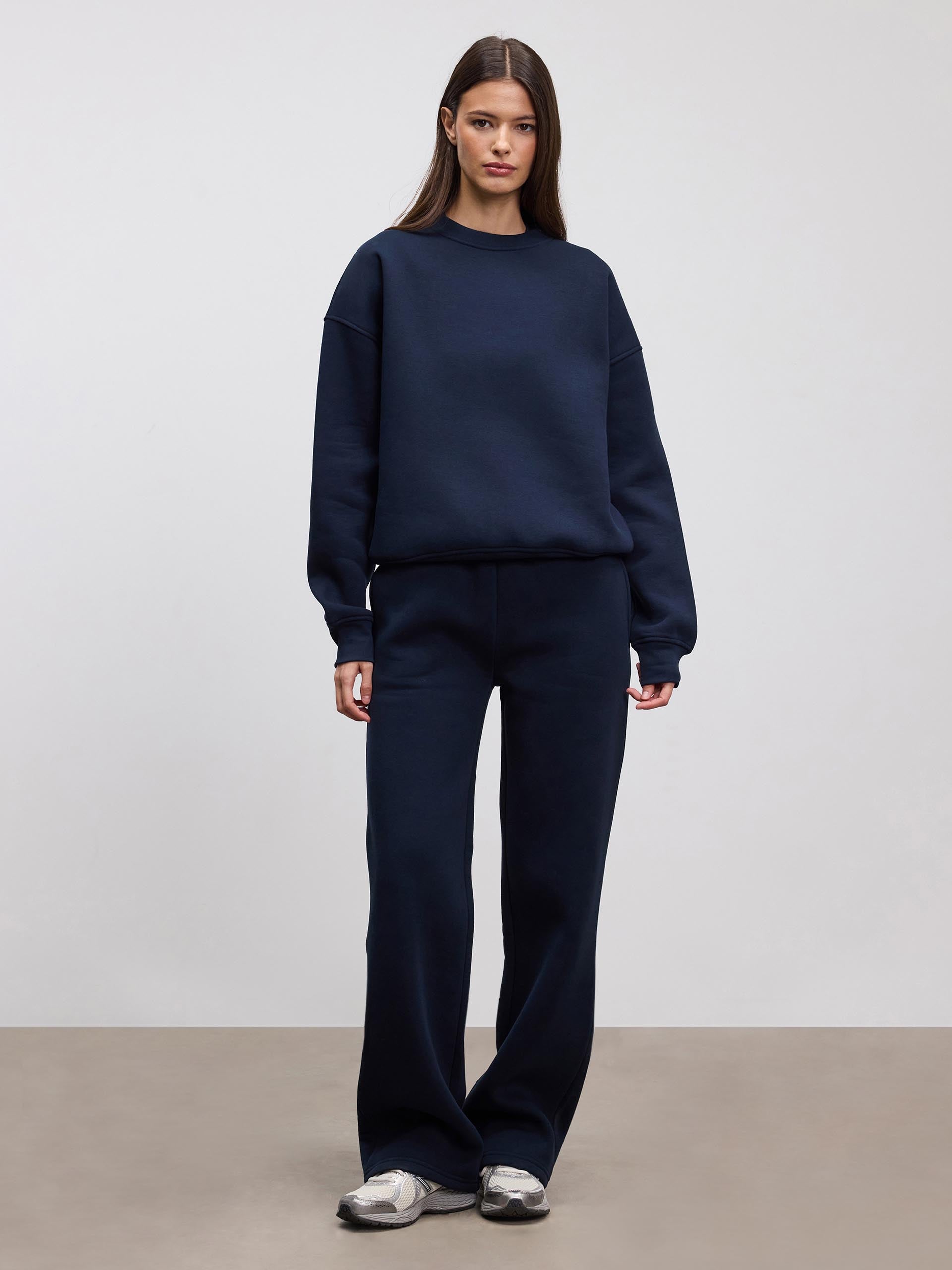 Womens Neoprene Sweatshirt in Navy