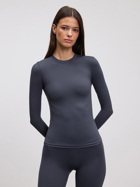 Womens Active Long Sleeve T-Shirt in Slate Blue