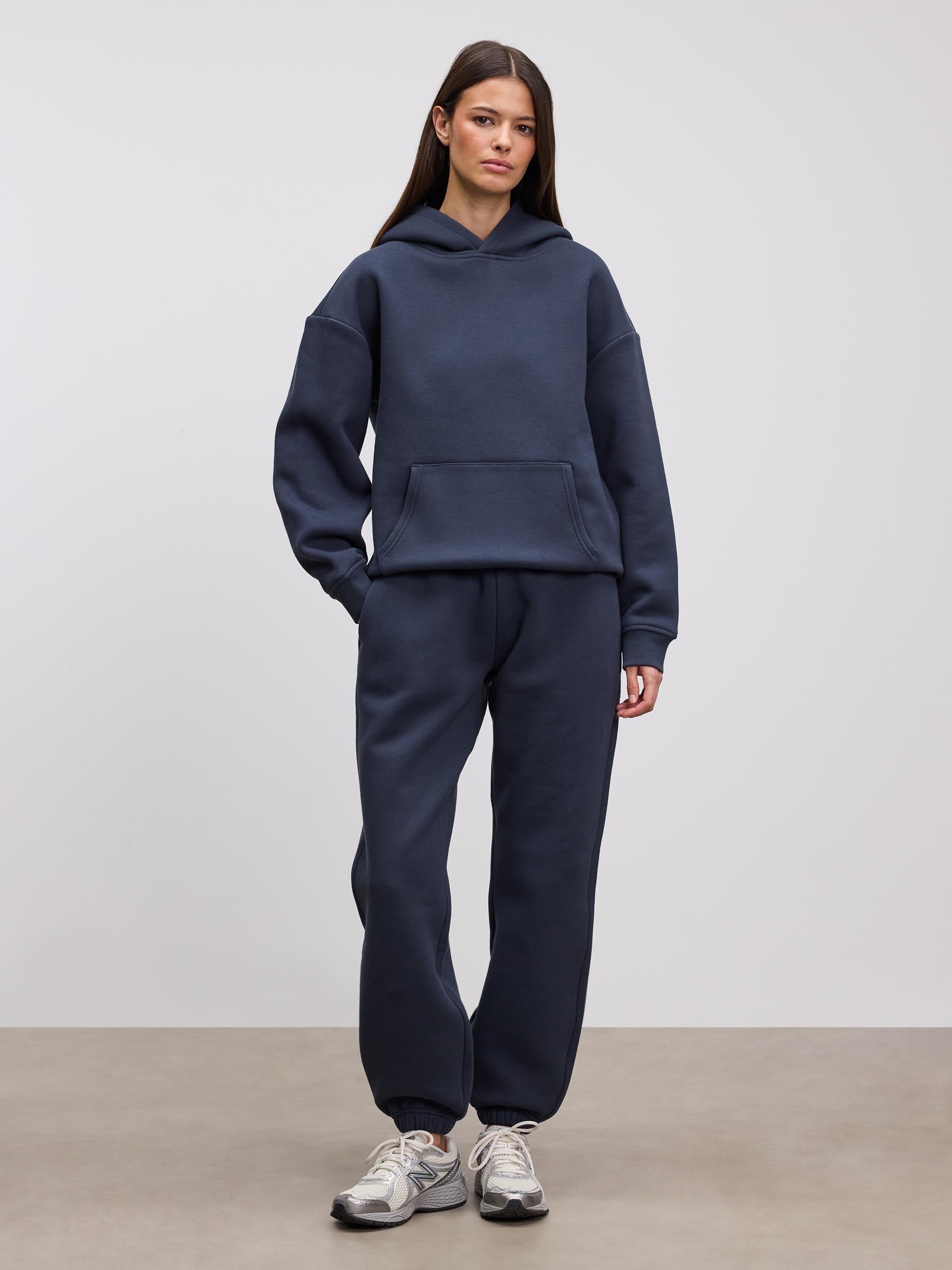Womens Relaxed Hoodie in Slate Blue