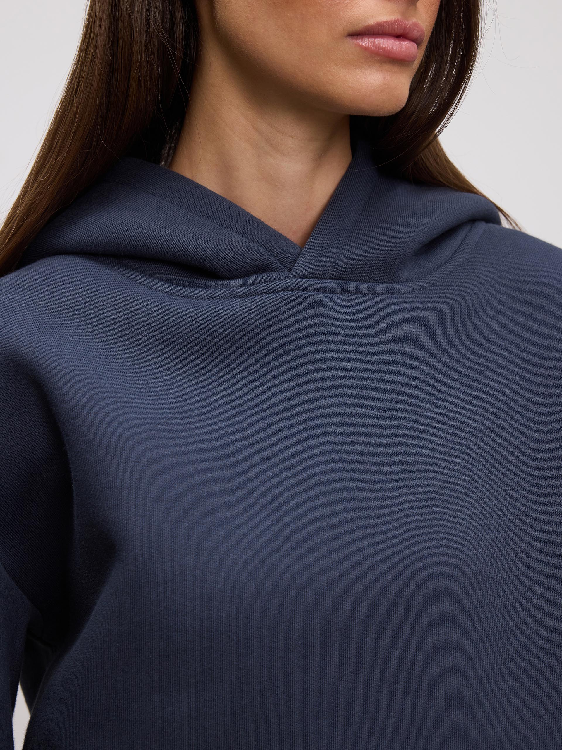 Womens Relaxed Hoodie in Slate Blue