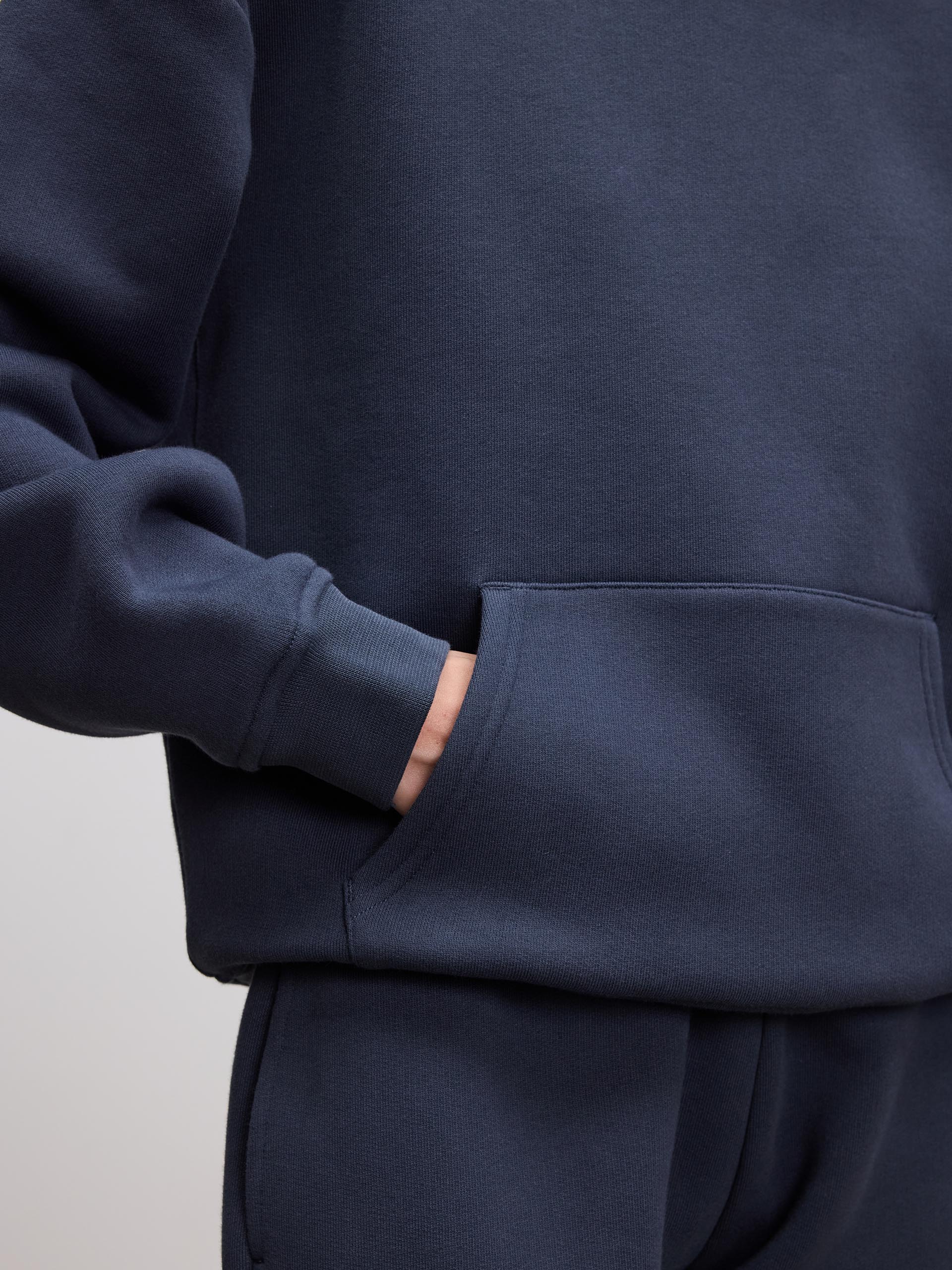 Womens Relaxed Hoodie in Slate Blue
