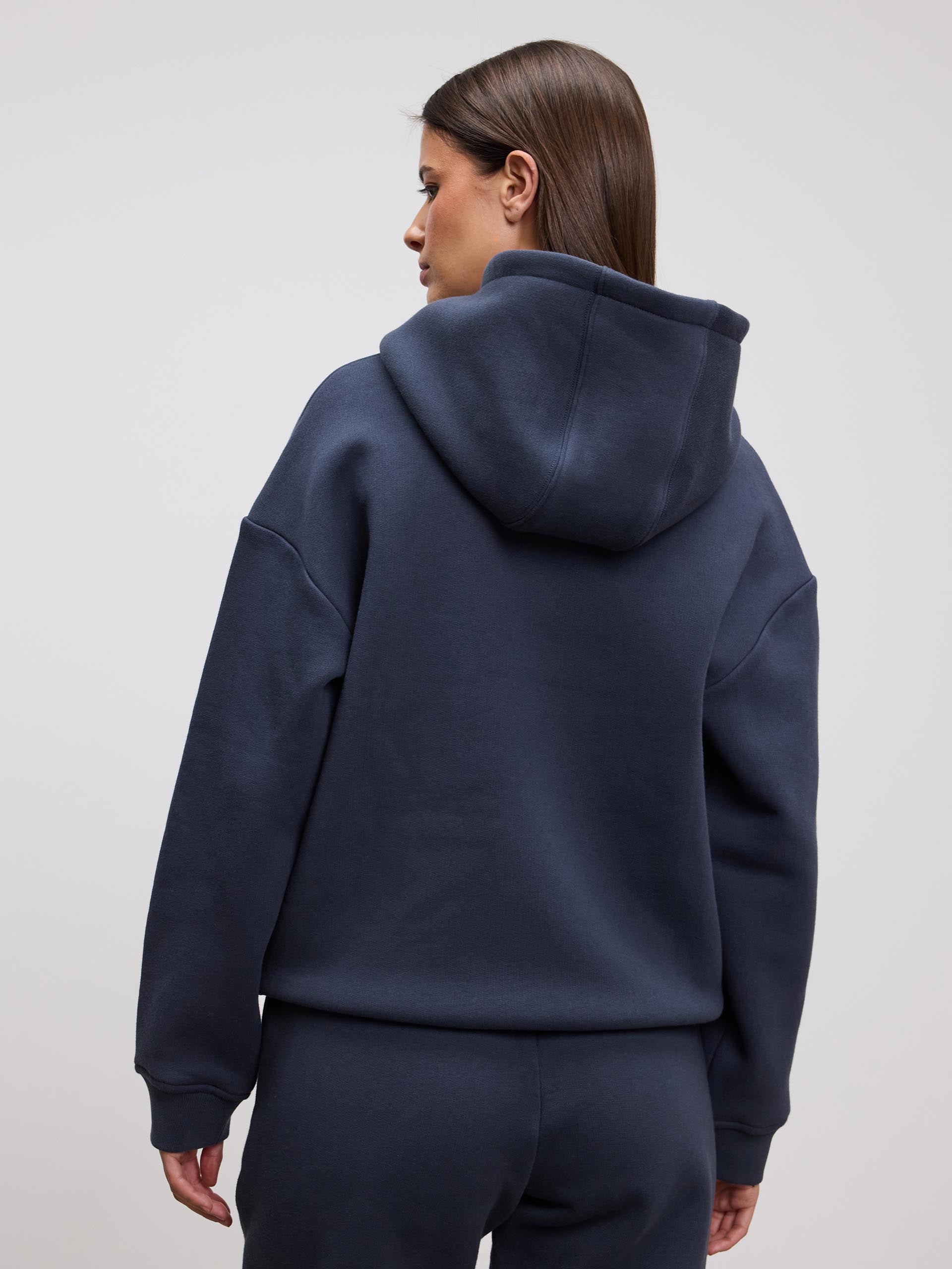 Womens Relaxed Hoodie in Slate Blue