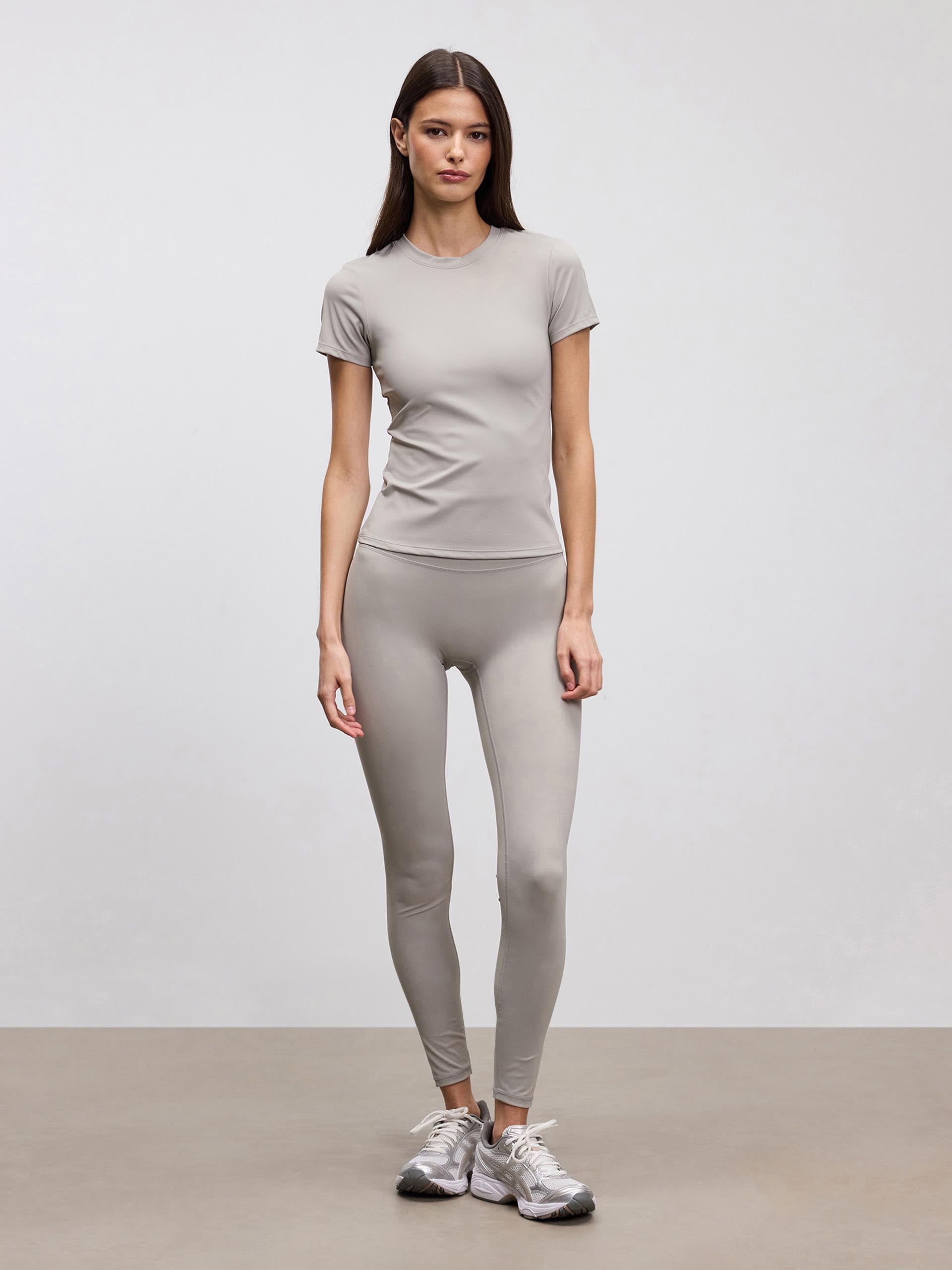 Womens Active T-Shirt in Stone