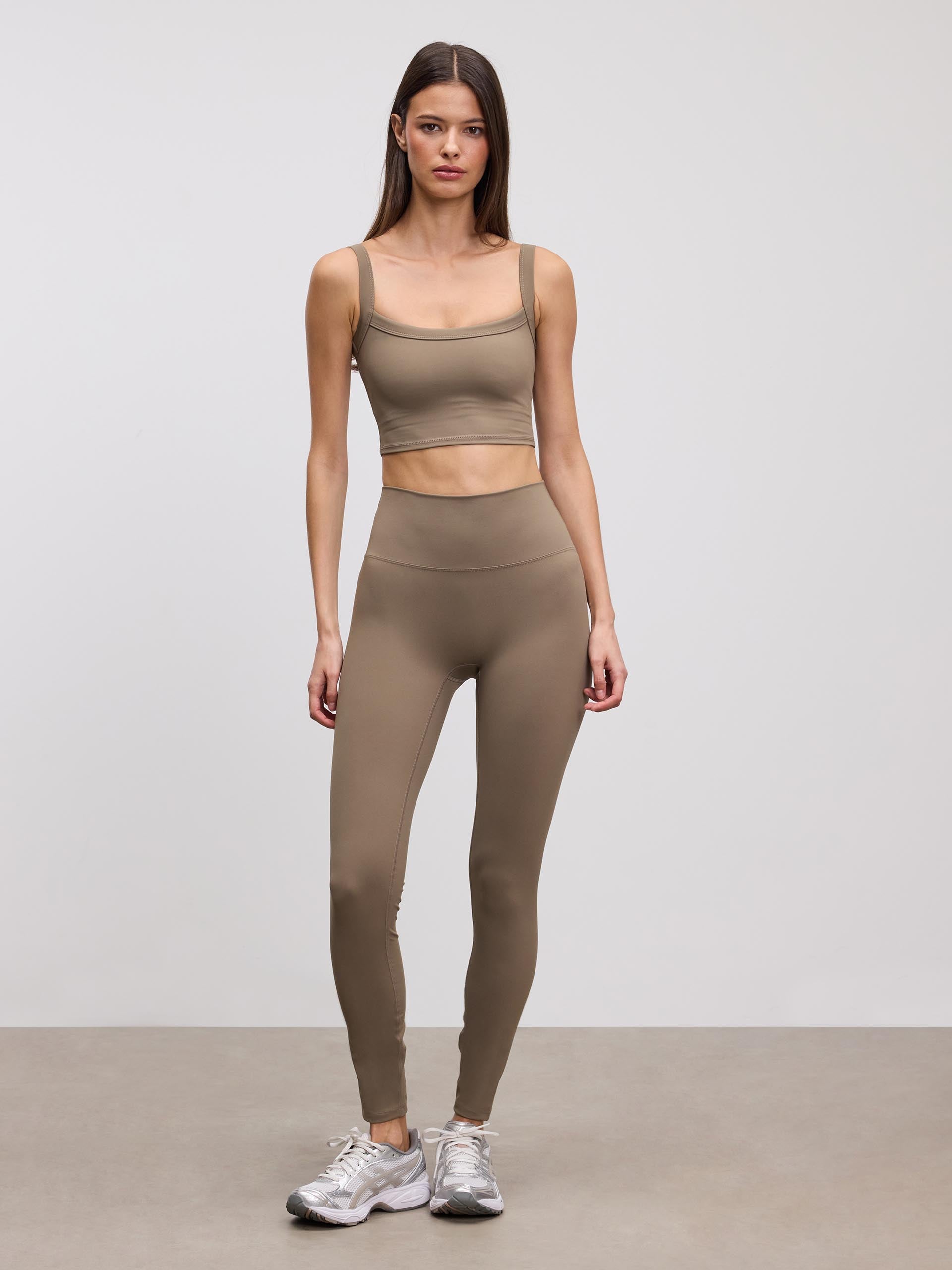 Womens Active Sports Bra in Taupe