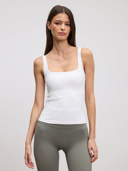 Womens Active Square Neck Vest in White