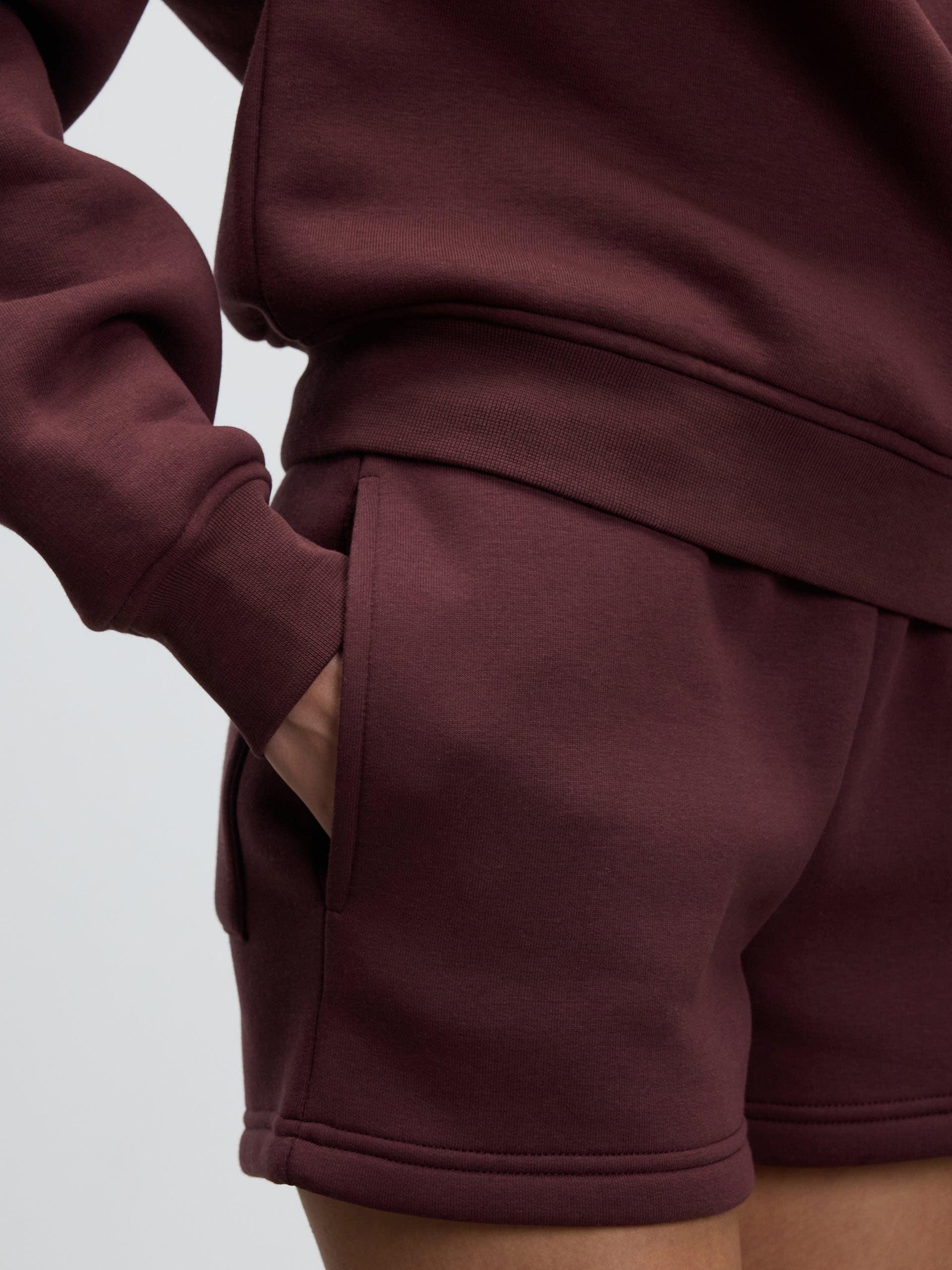 Womens Neoprene Long Sleeve Polo Shirt in Burgundy