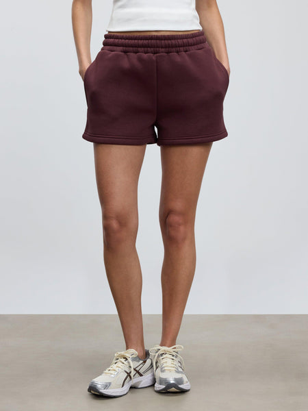 Womens Neoprene Short in Burgundy