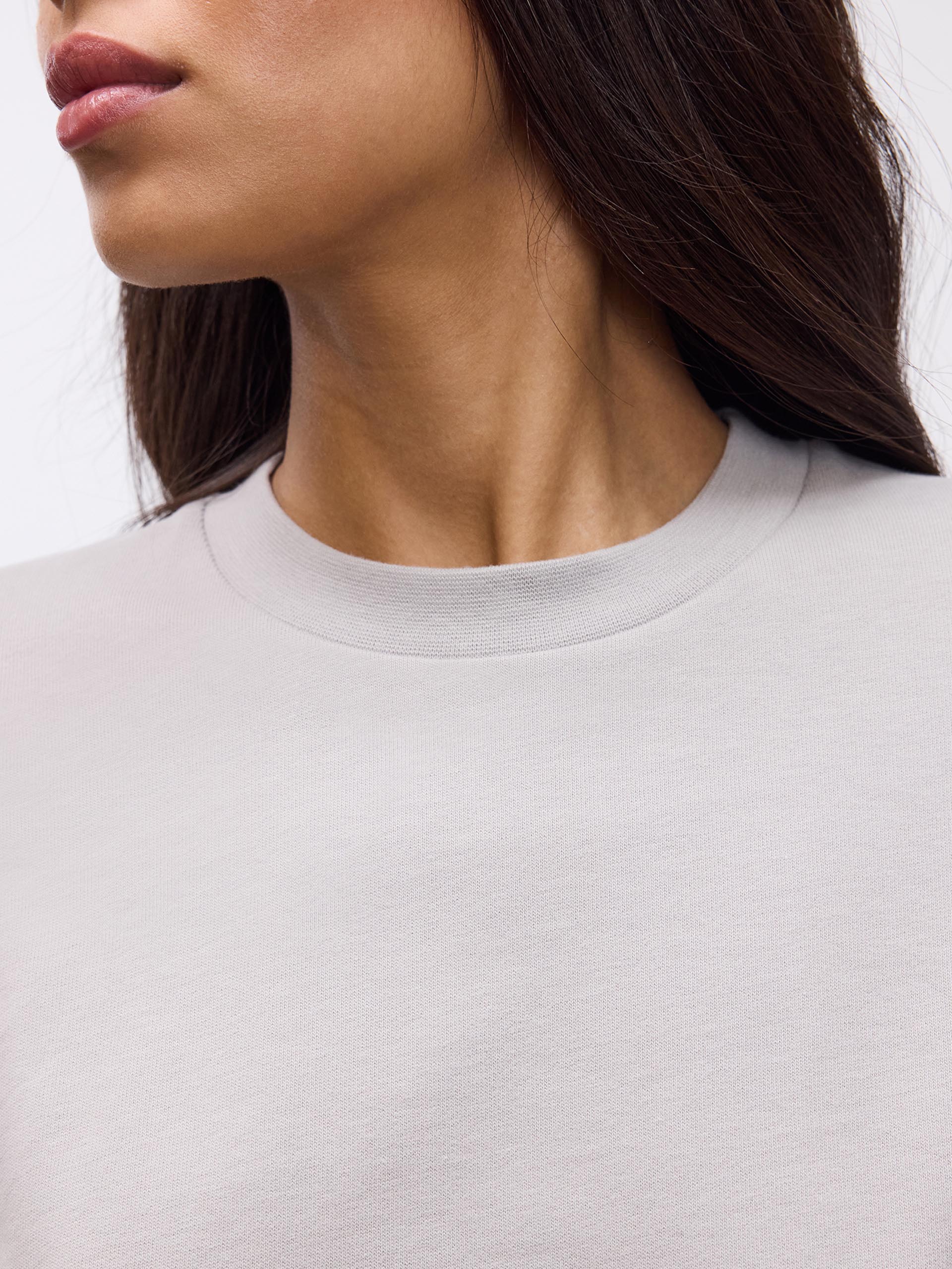 Womens Brushed Relaxed T-Shirt in Stone