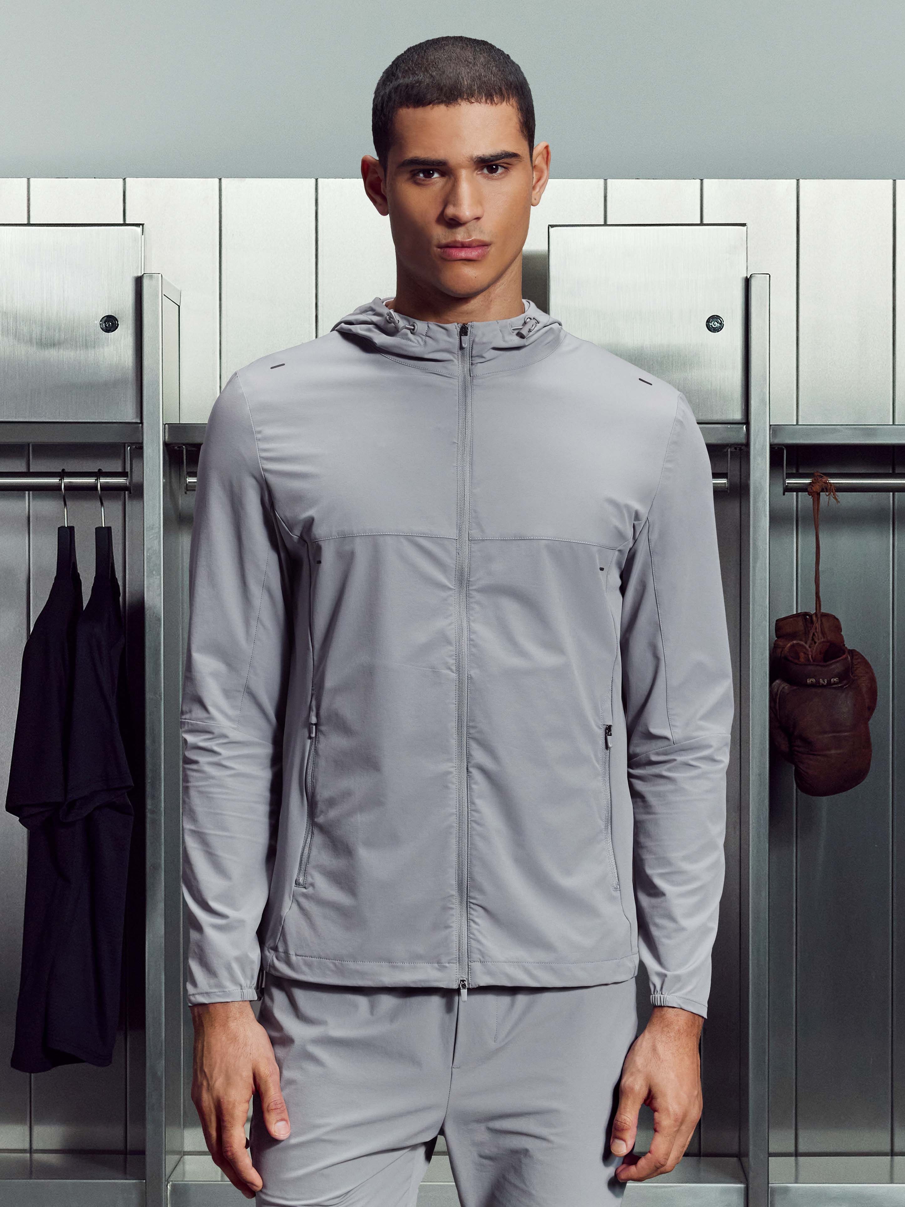 Active Windbreaker in Mid Grey