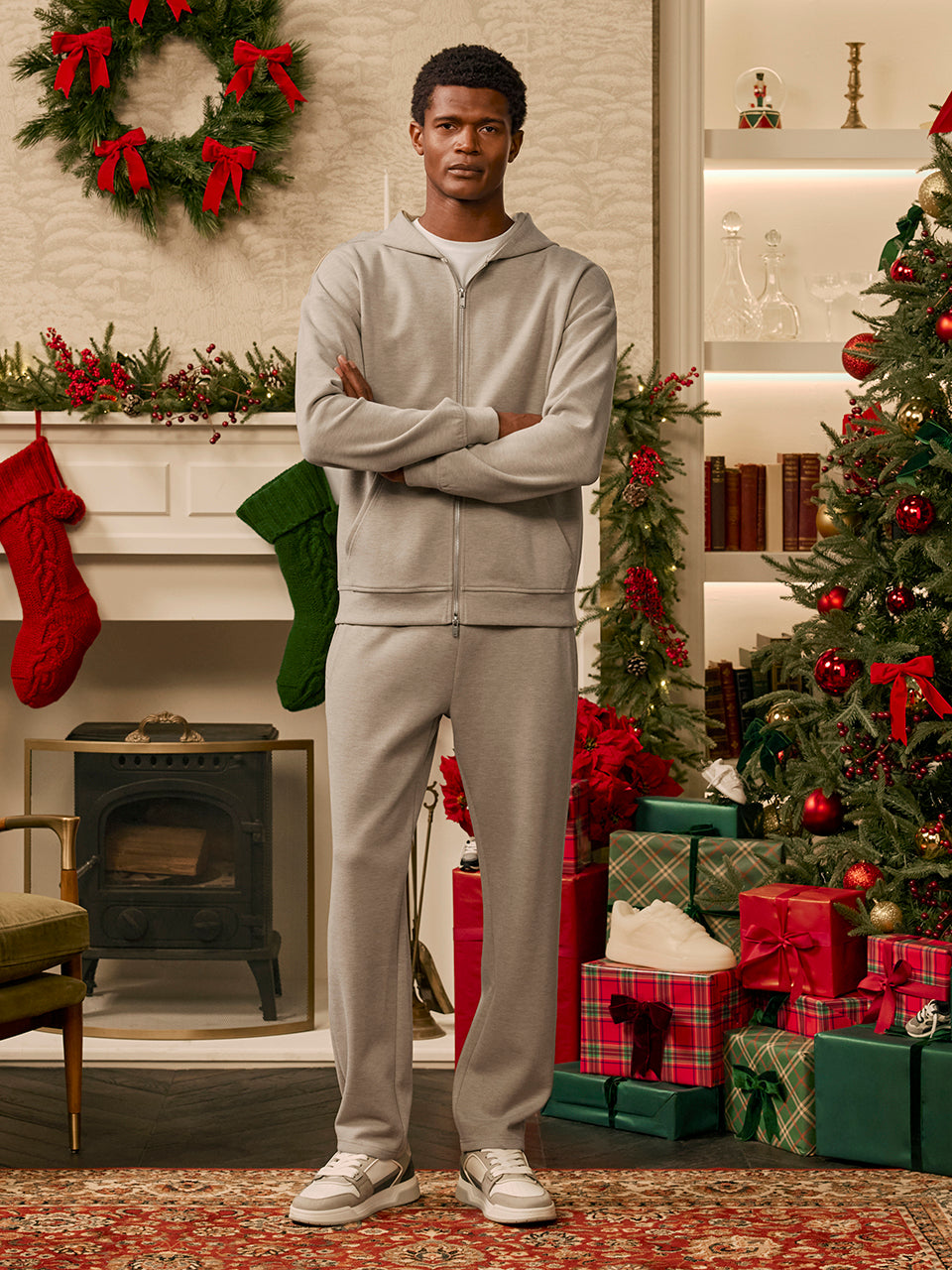 Relaxed Fit Knitted Jogger in Stone