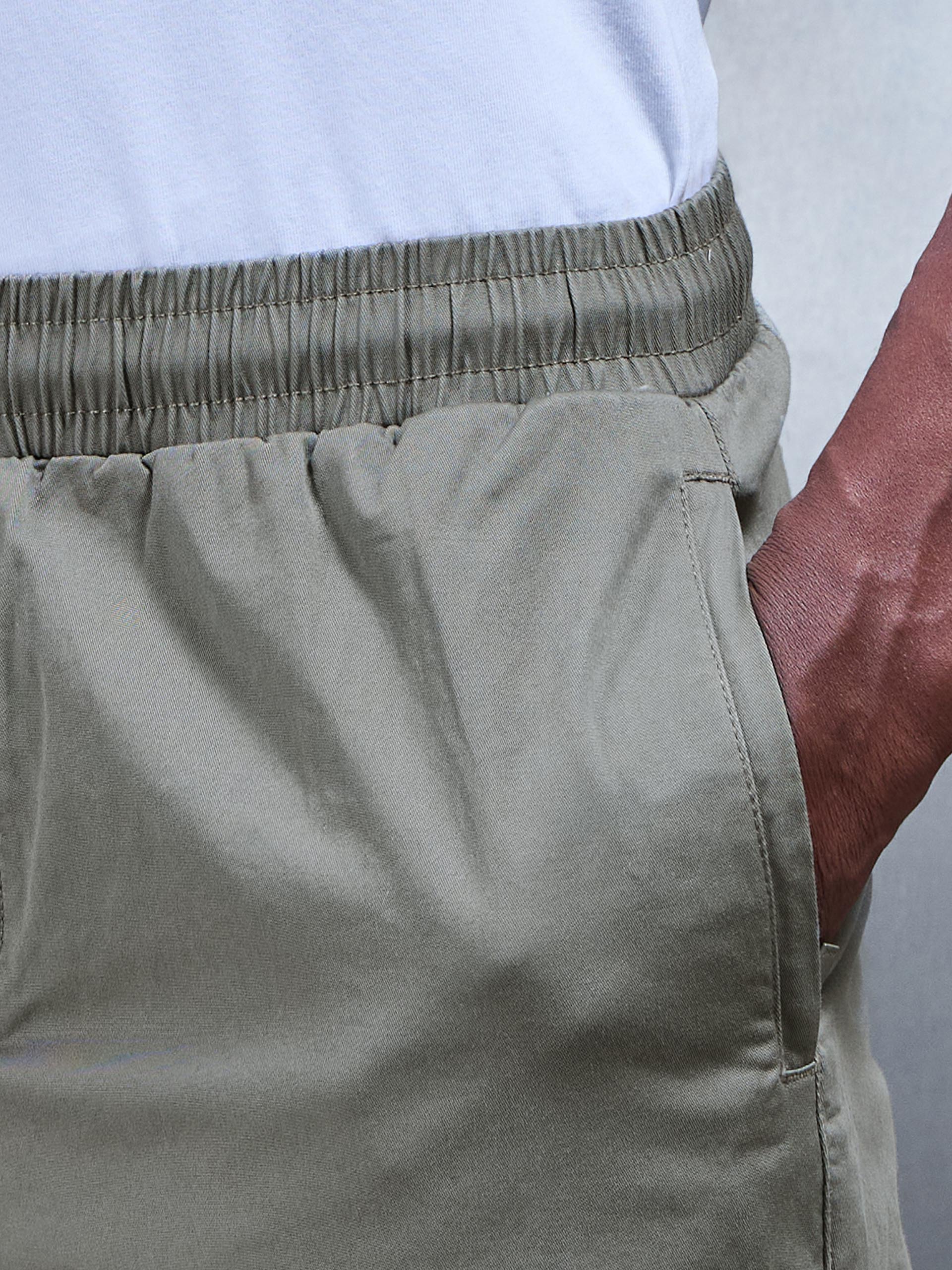 3D Cotton Cargo Pant in Olive
