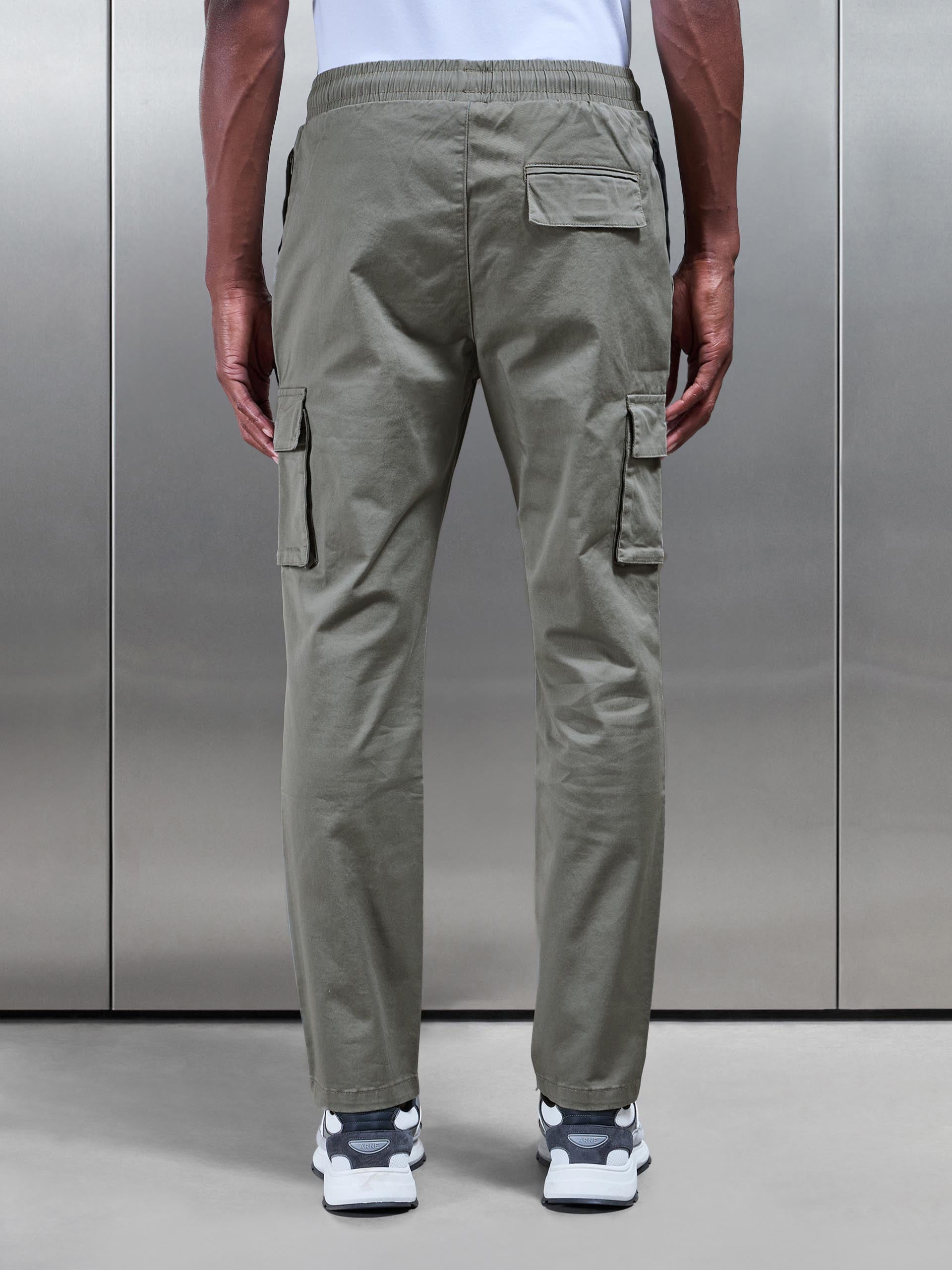 3D Cotton Cargo Pant in Olive