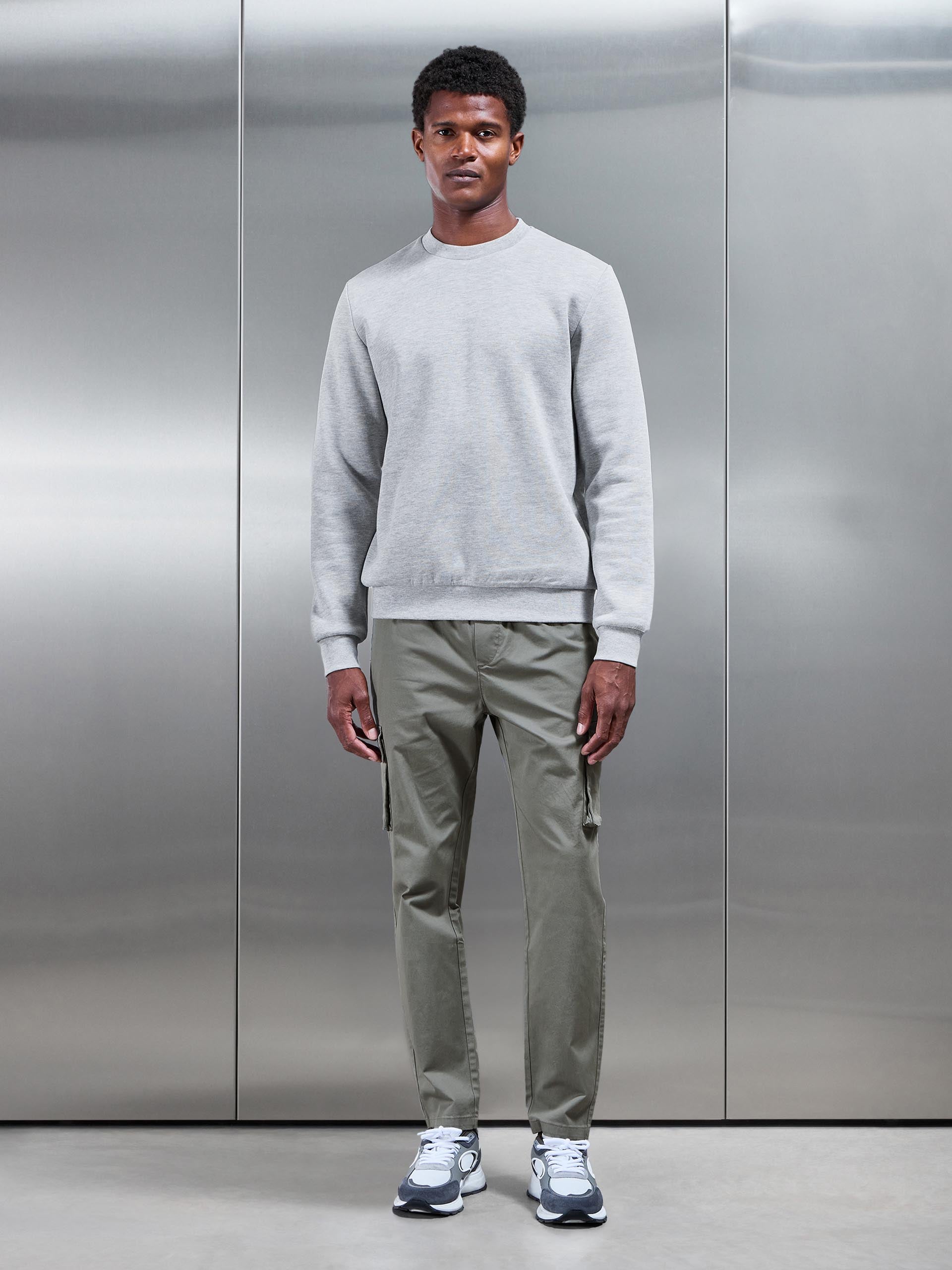 3D Cotton Cargo Pant in Olive