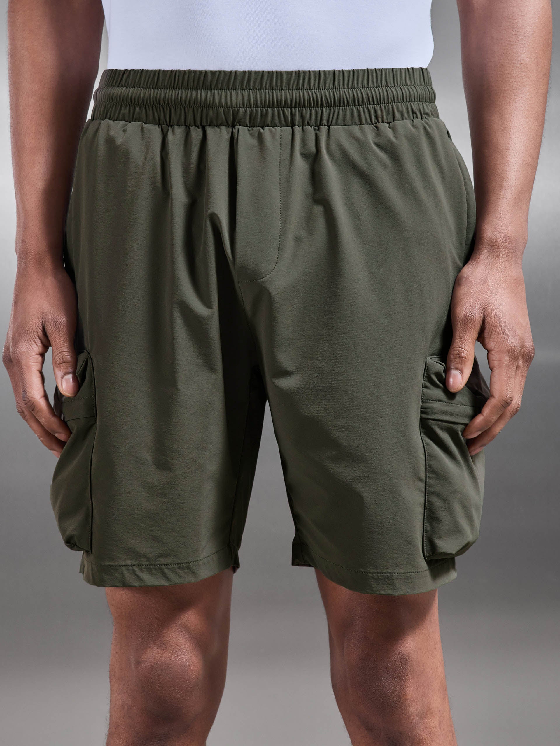 3D Pocket Cargo Short in Olive