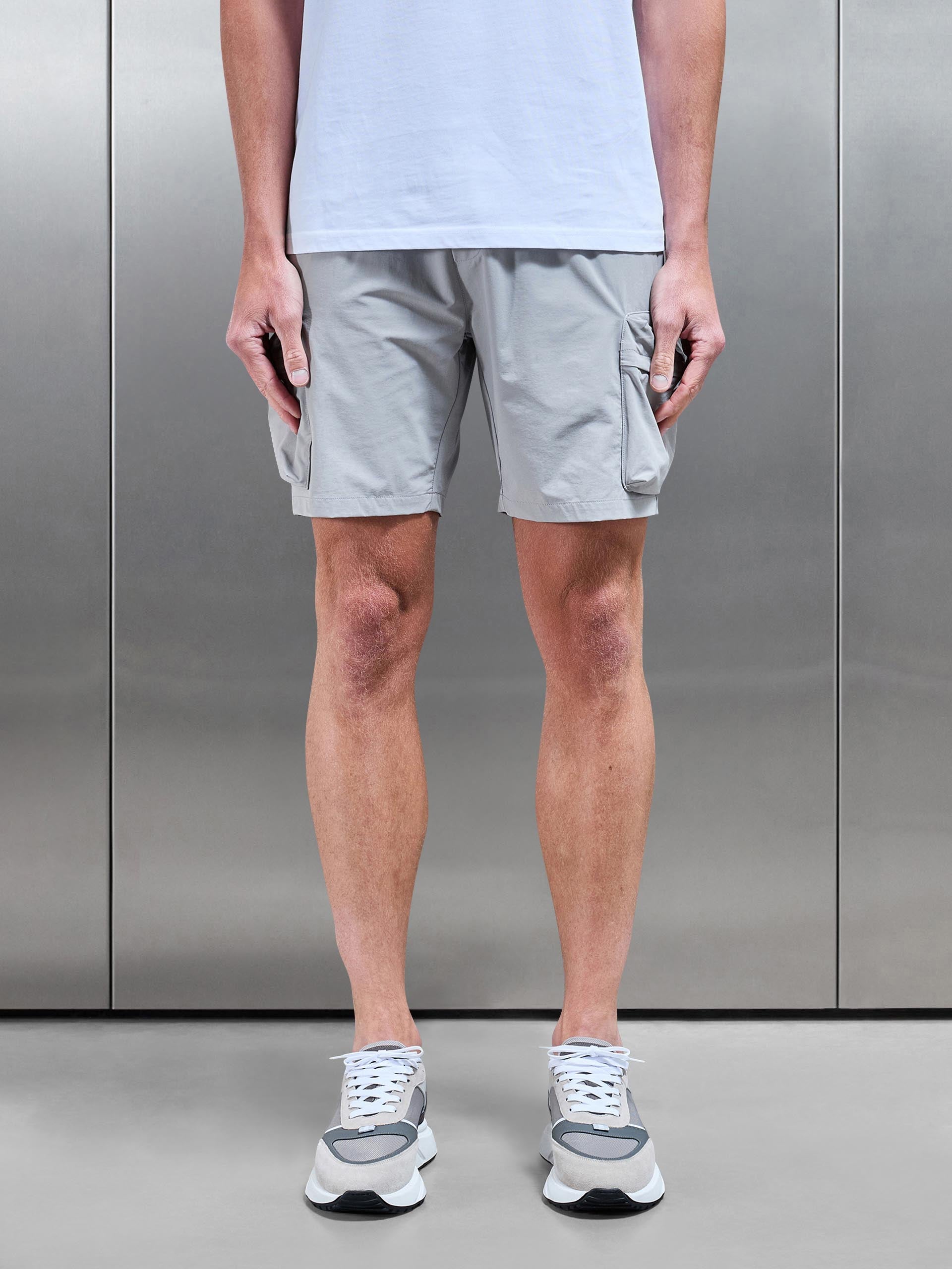 3D Pocket Cargo Short in Stone