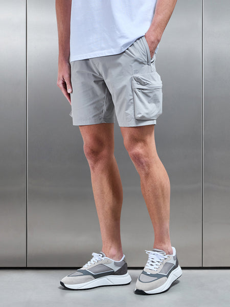 3D Pocket Cargo Short in Stone