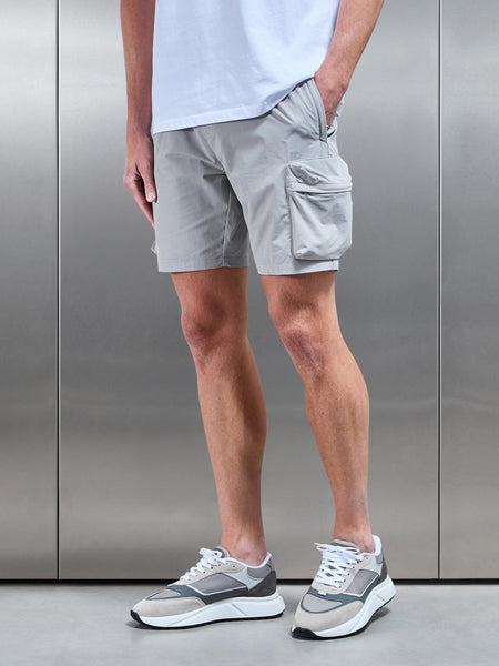 3D Pocket Cargo Short in Stone