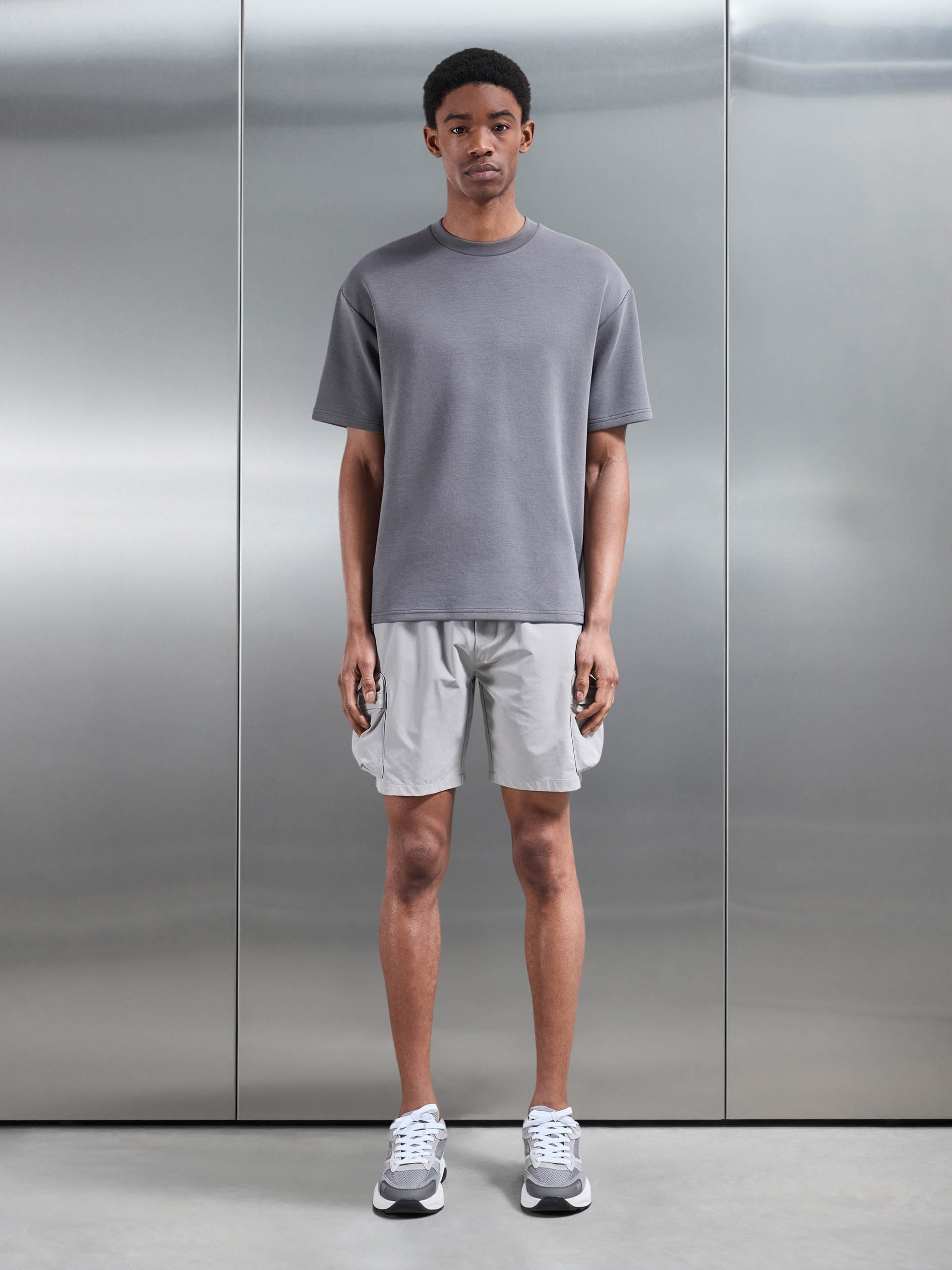 3D Pocket Cargo Short in Stone