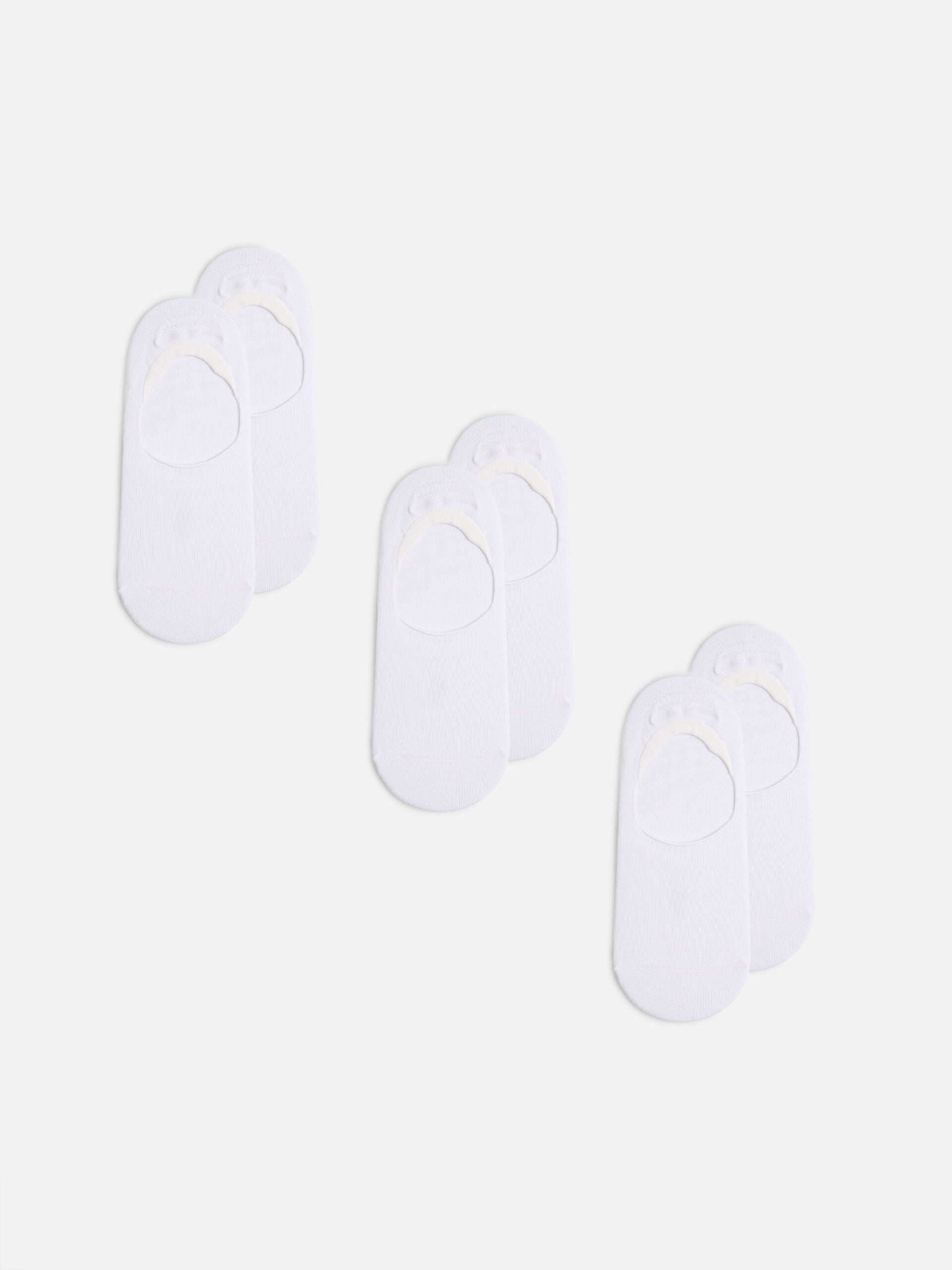 3 Pack No Show Sock in White