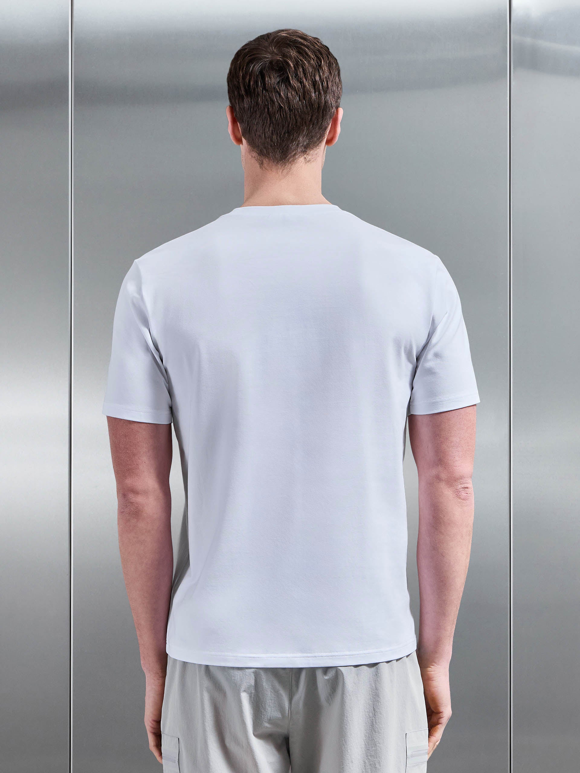 Active Cargo T-Shirt in White Stone