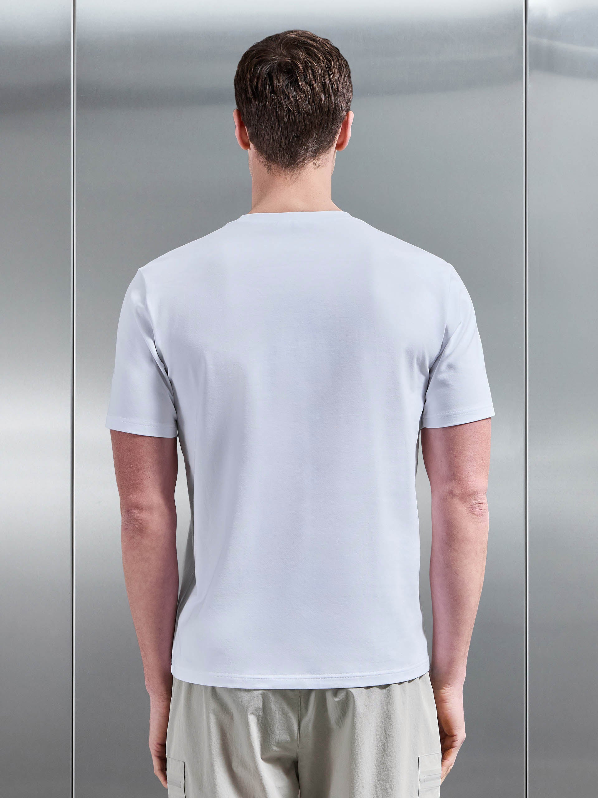 Active Cargo T-Shirt in White Stone