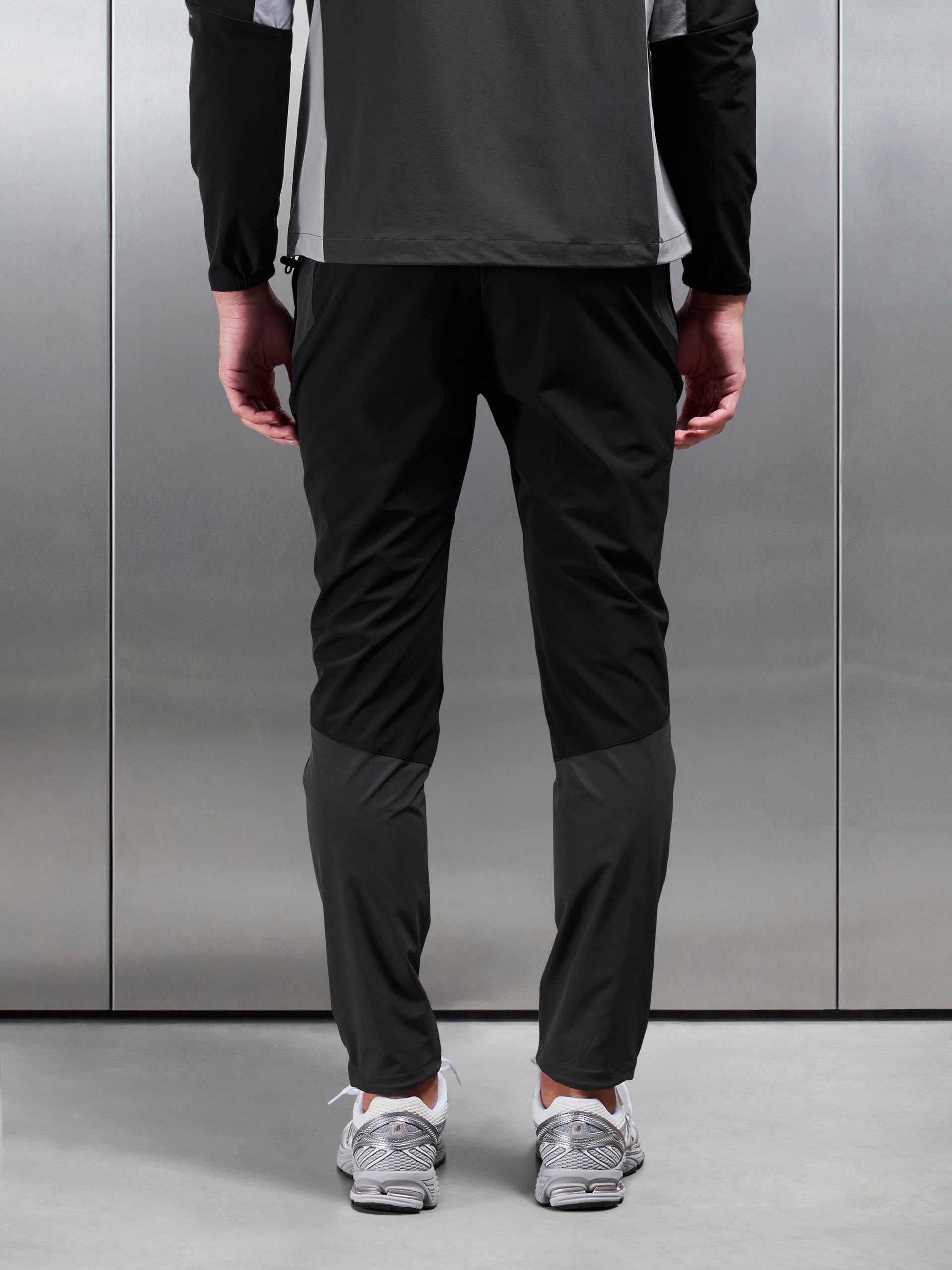 Active Colour Block Trackpant in Black