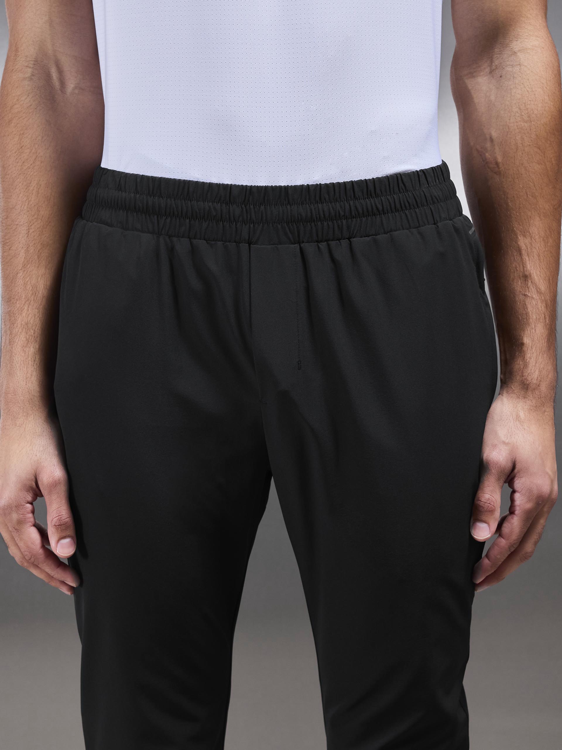 Active Colour Block Trackpant in Black