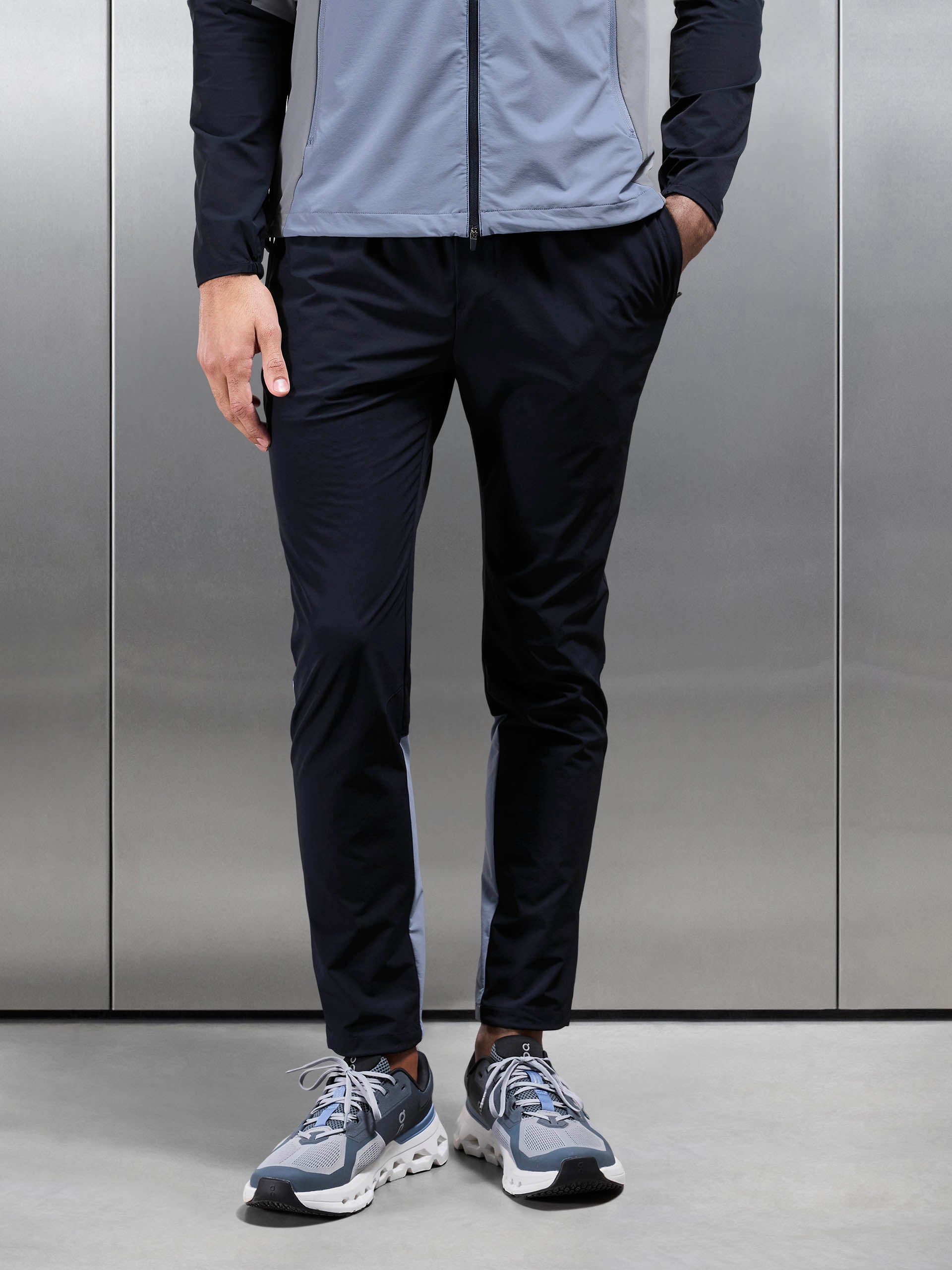 Active Colour Block Trackpant in Navy