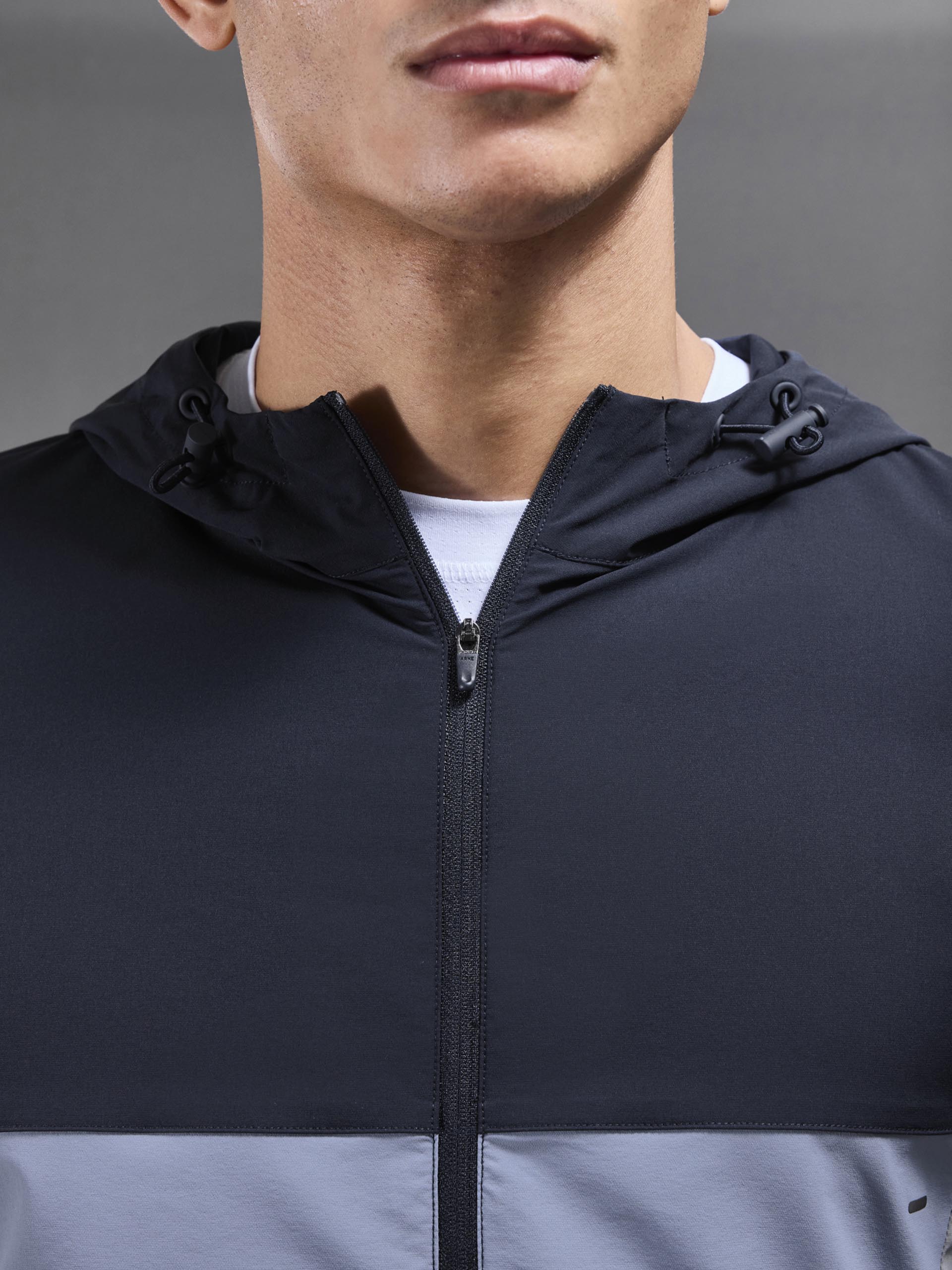 Active Colour Block Windbreaker in Navy