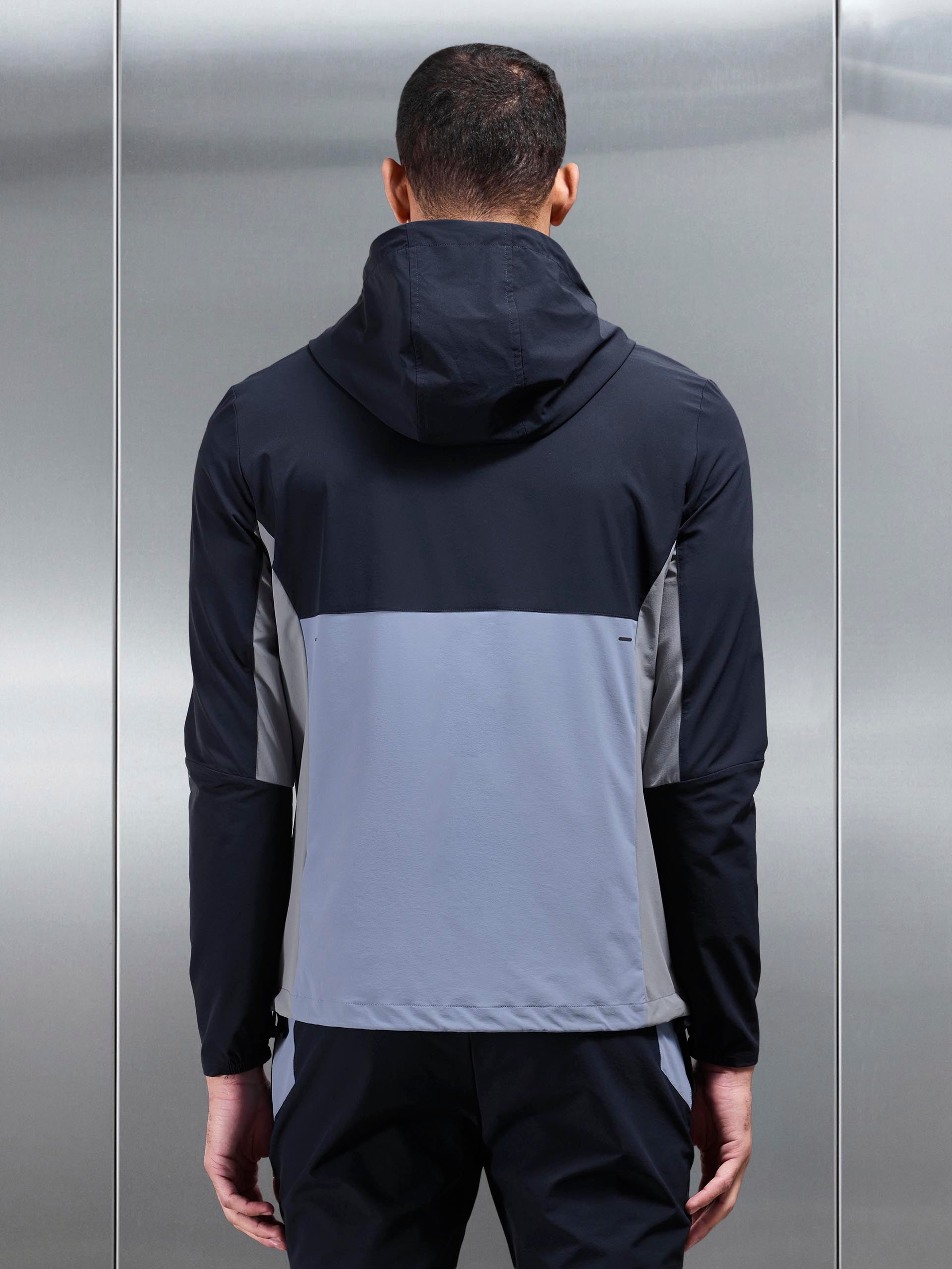 Active Colour Block Windbreaker in Navy