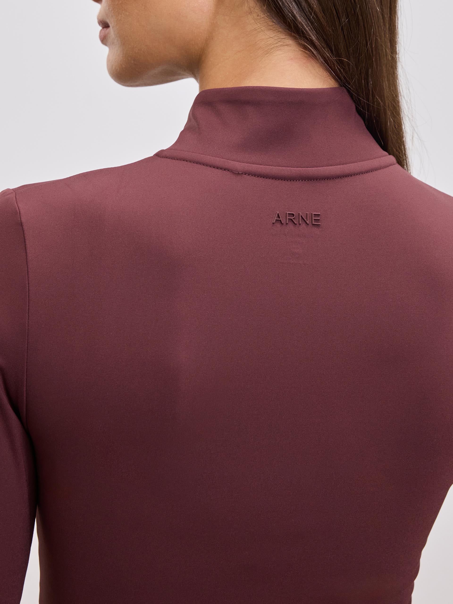 Womens Active Zip Through Jacket in Burgundy