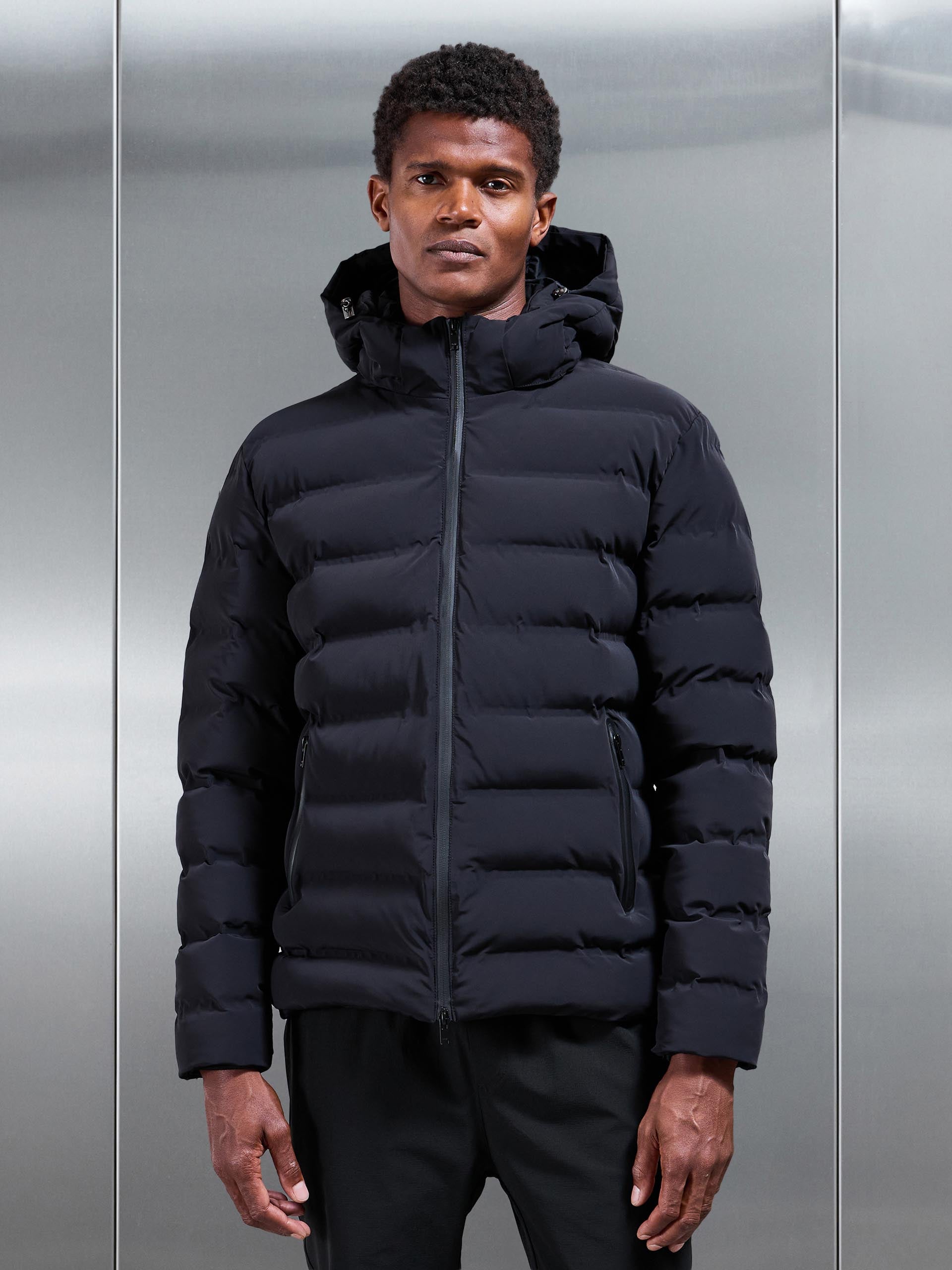 Active Puffer Jacket in Black