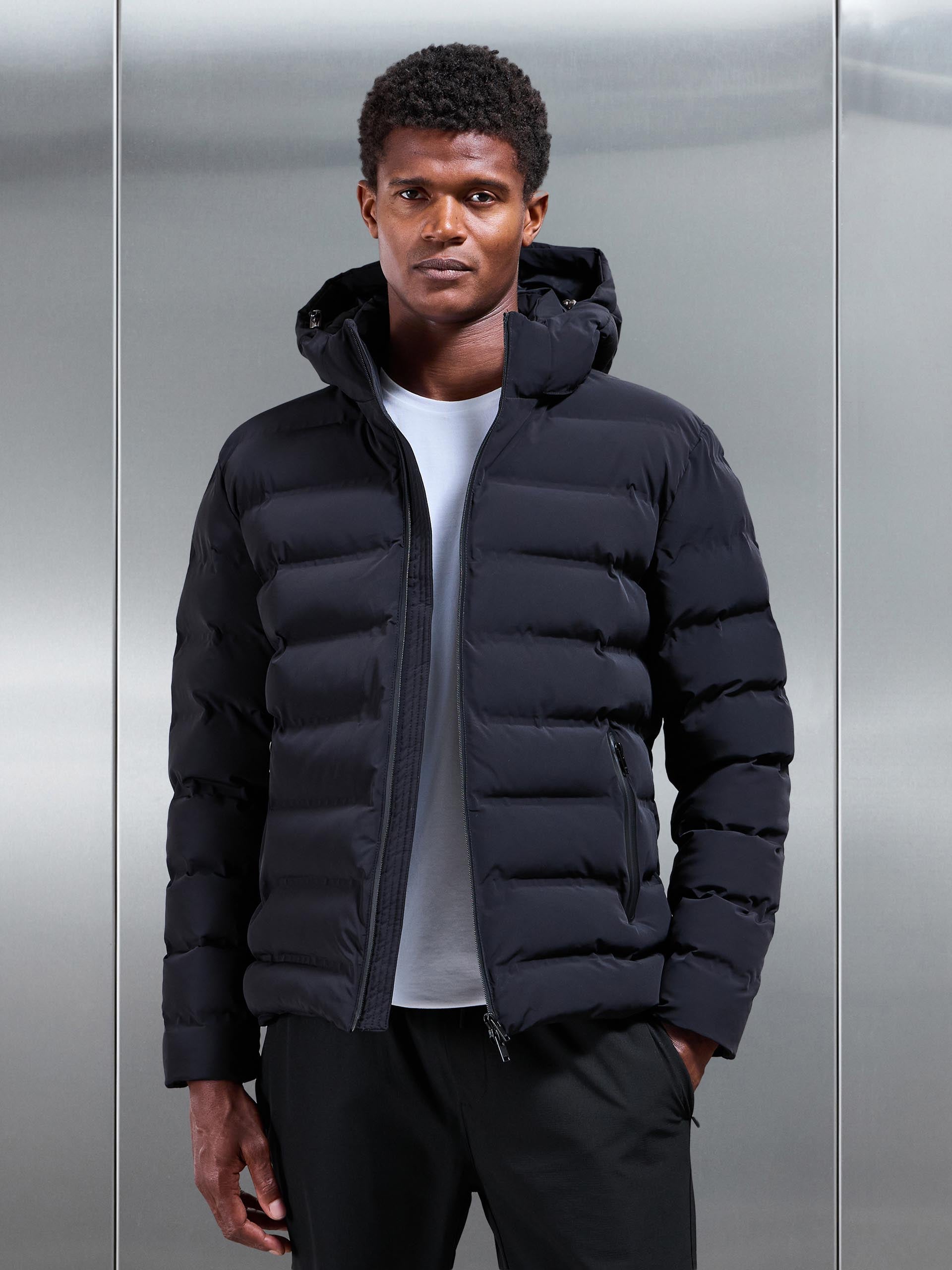 Active Puffer Jacket in Black