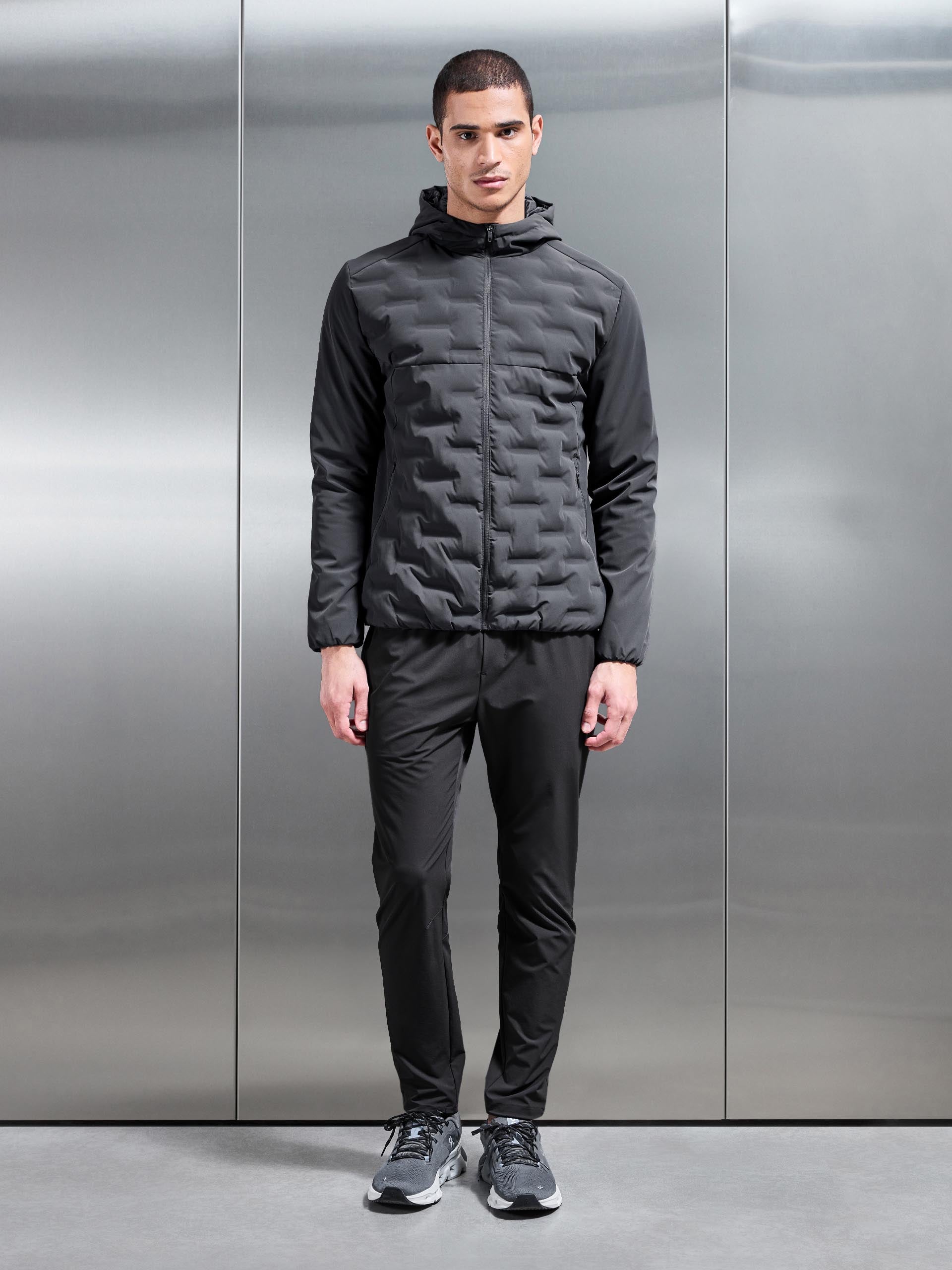 Active Quilted Windbreaker in Grey