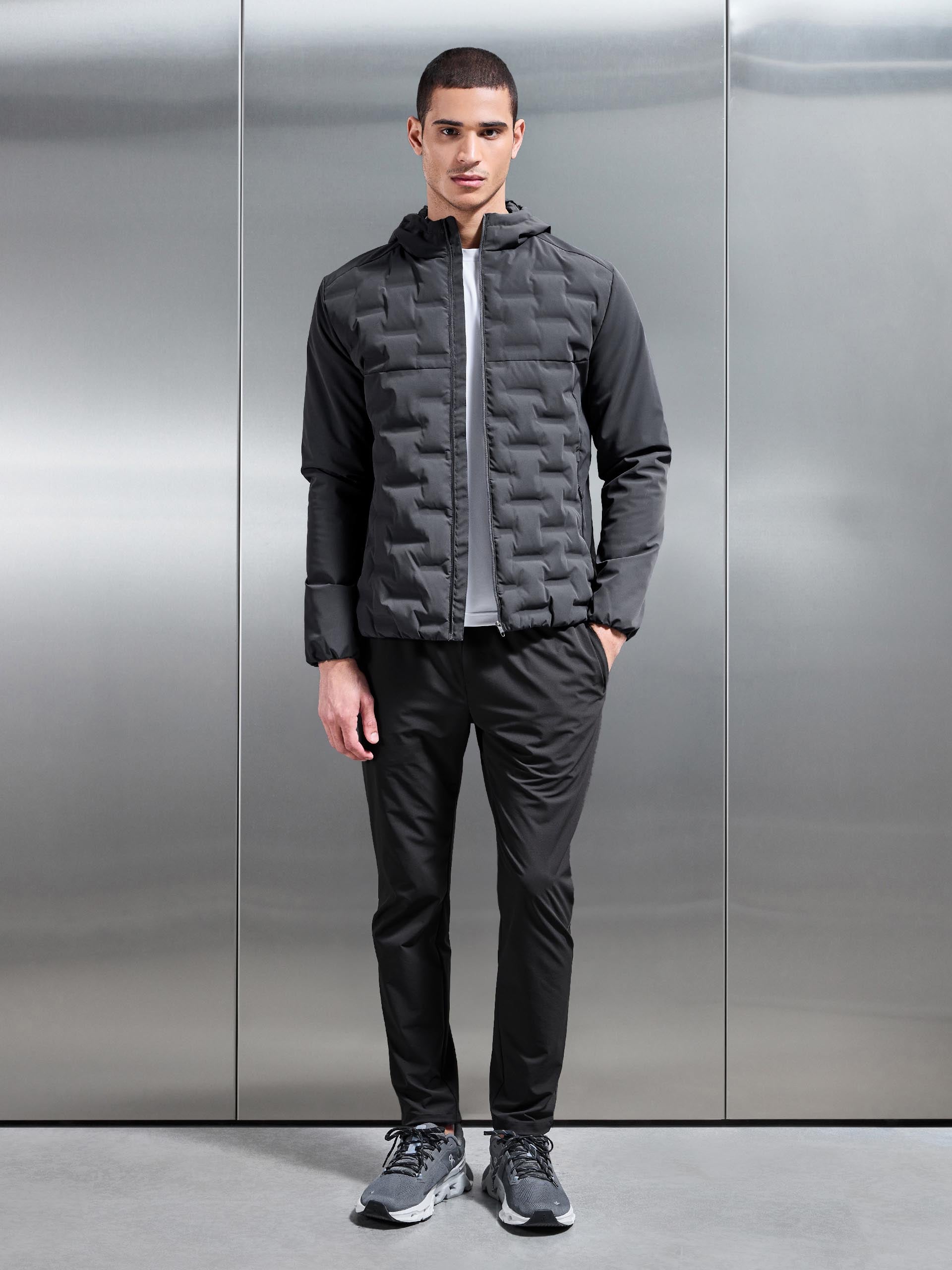 Active Quilted Windbreaker in Grey