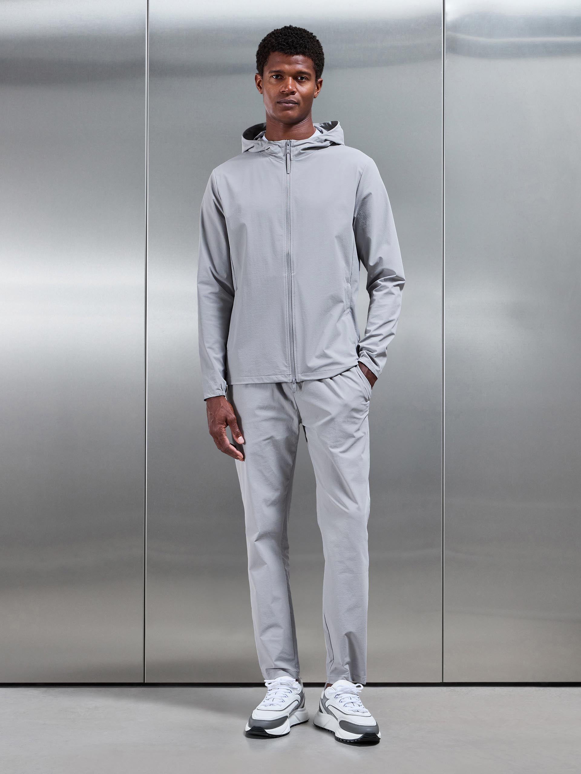 Active Technical Tapered Trackpant in Mid Grey