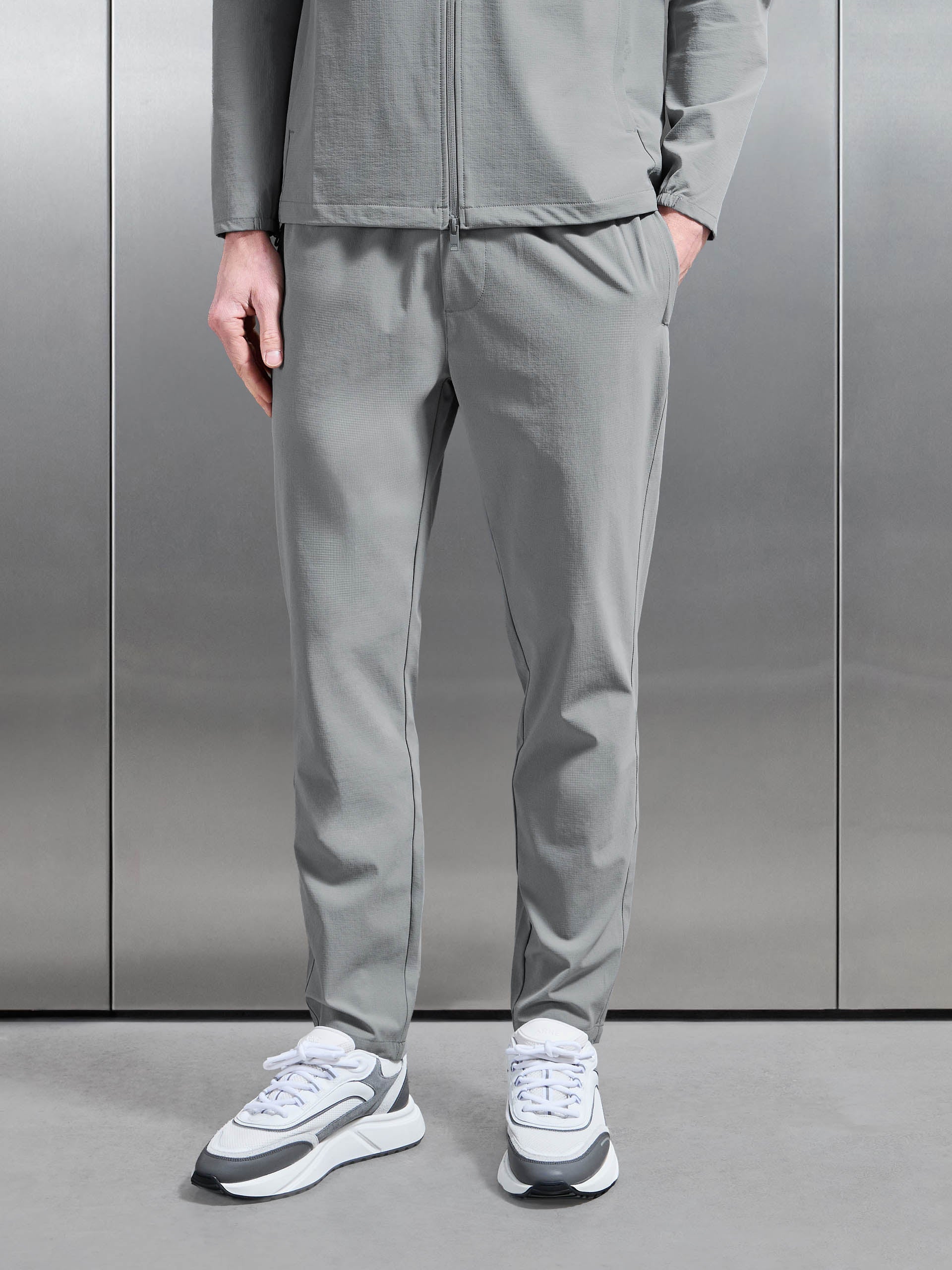 Active Technical Tapered Trackpant in Steel Grey
