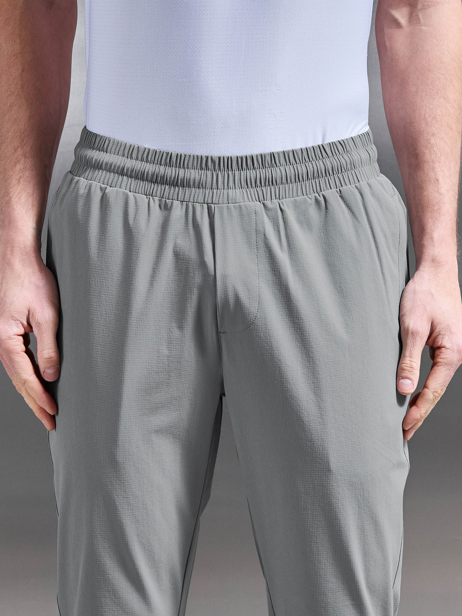 Active Technical Tapered Trackpant in Steel Grey