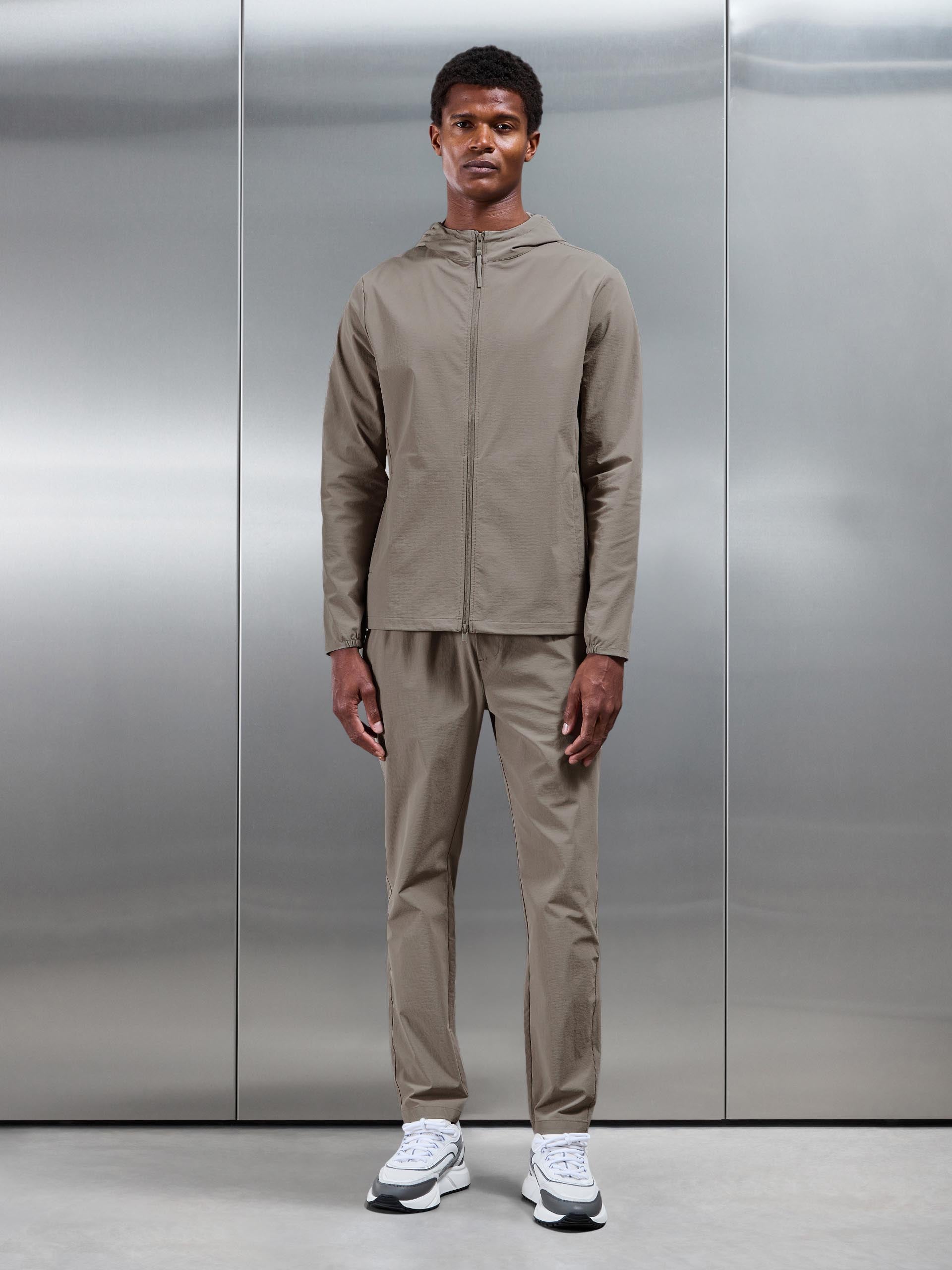 Active Technical Tapered Trackpant in Taupe