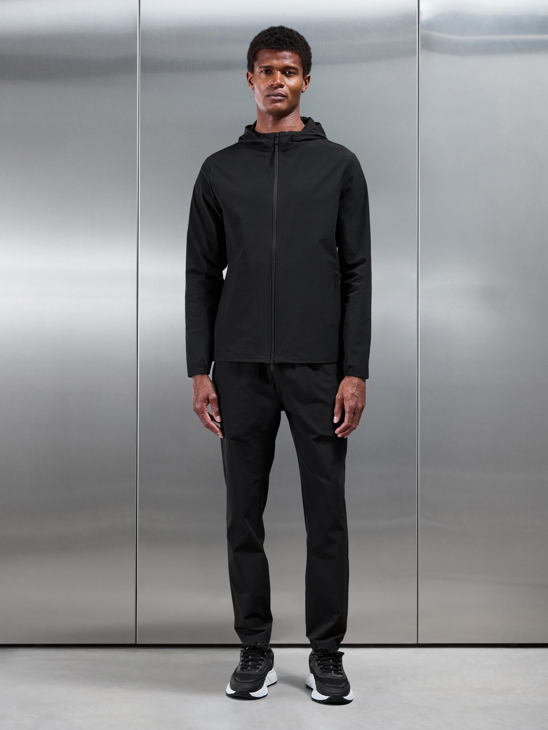 Active Technical Windbreaker in Black