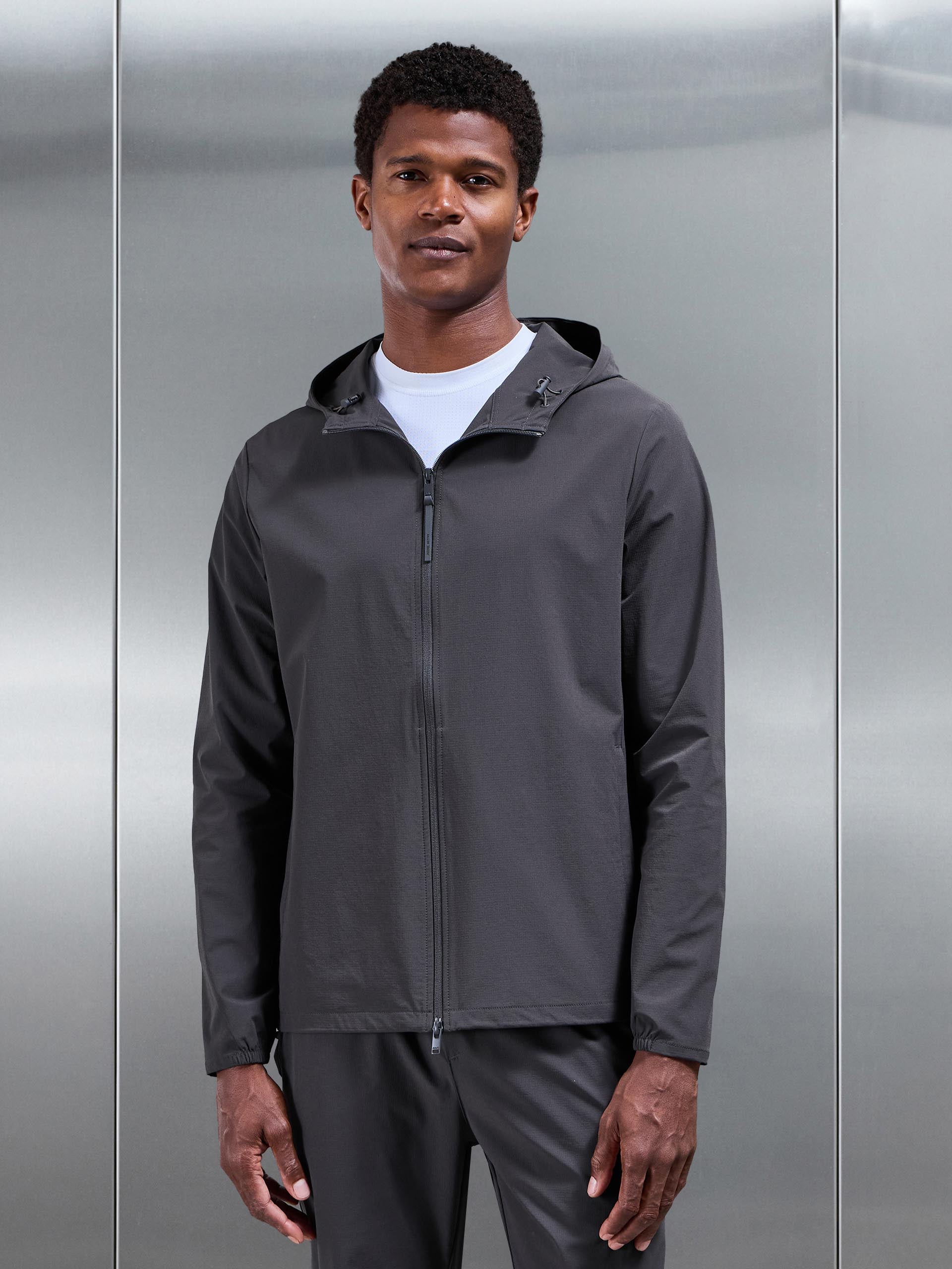 Active Technical Windbreaker in Grey