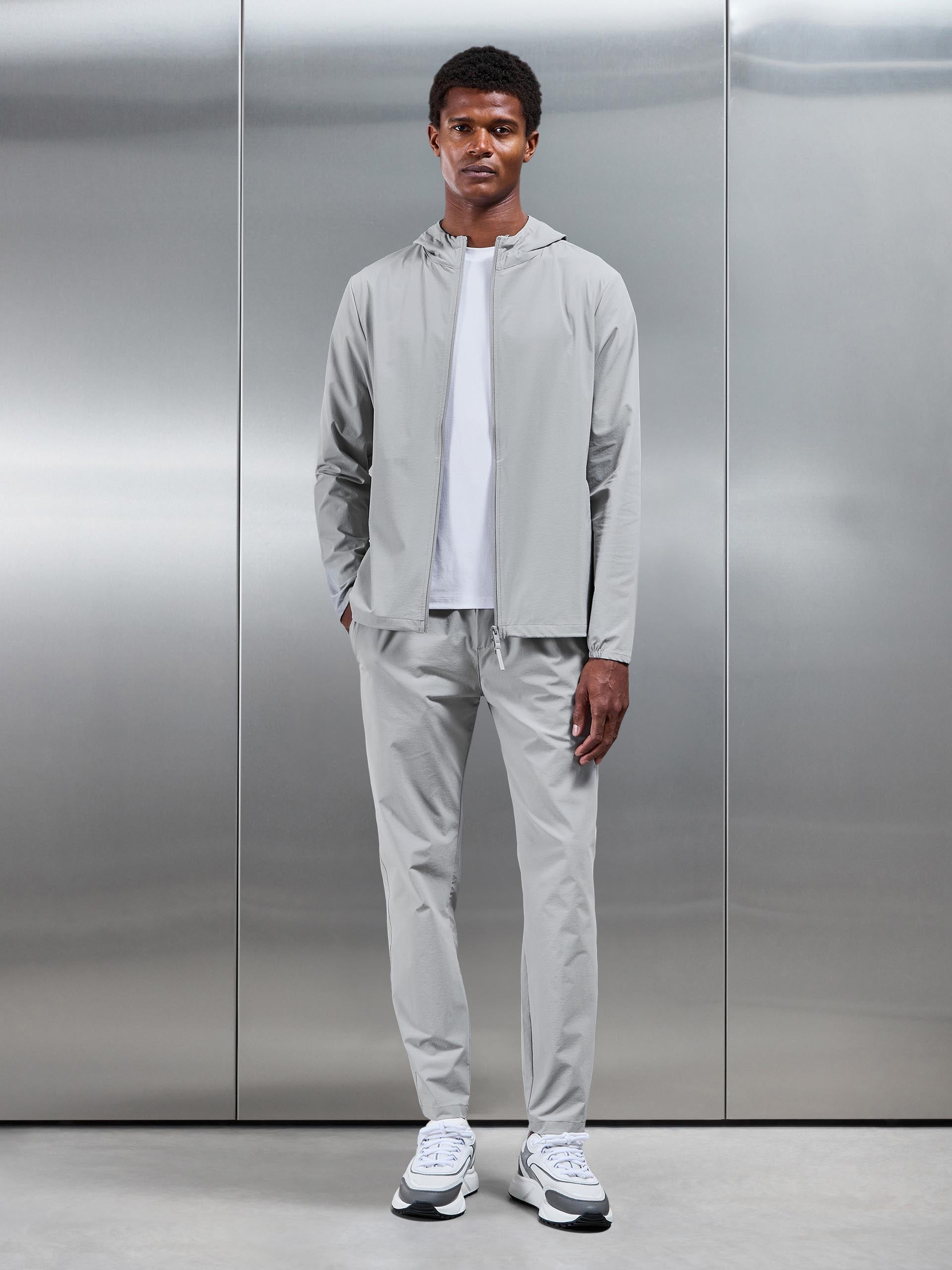 Active Technical Windbreaker in Mid Grey