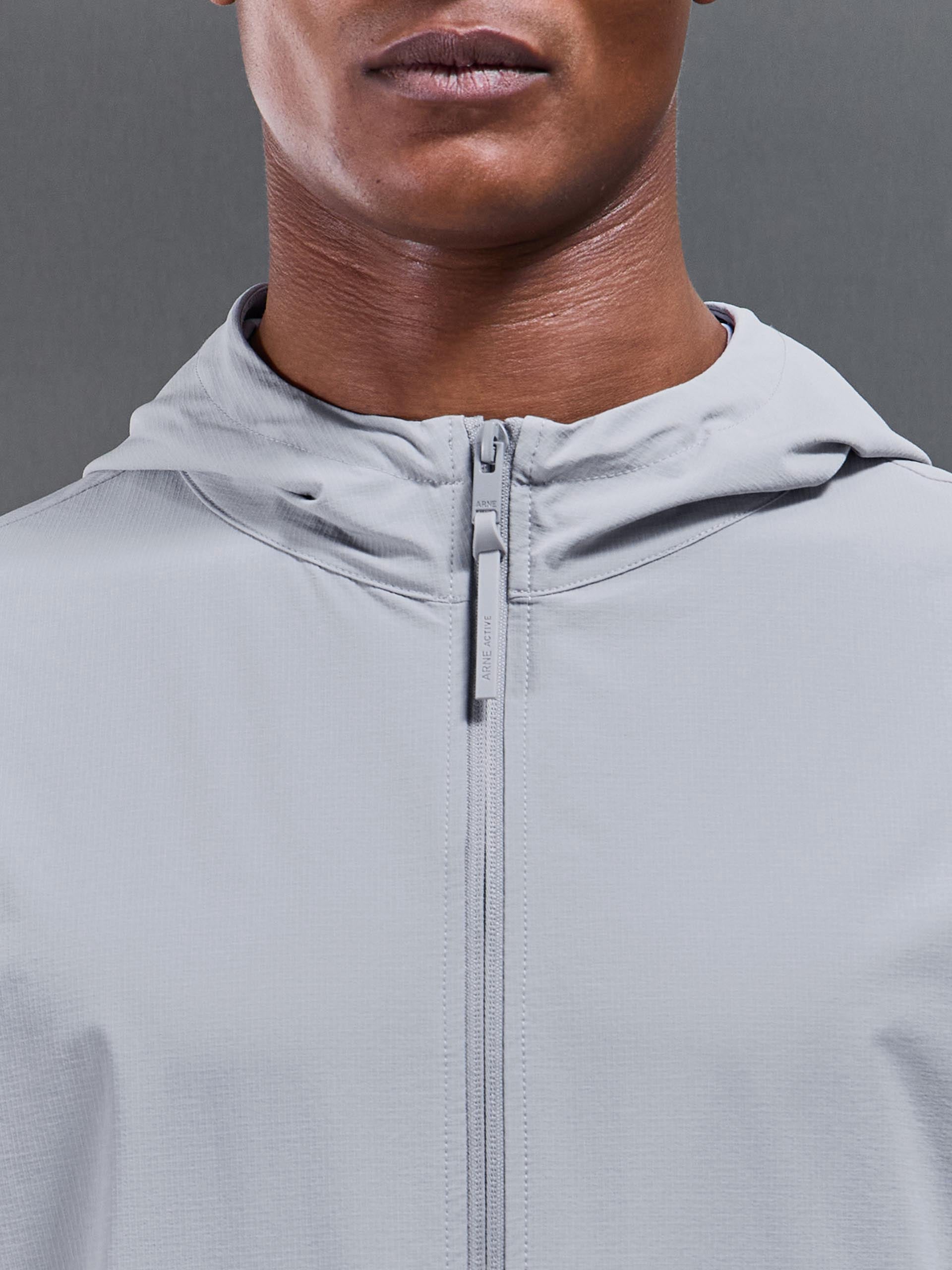 Active Technical Windbreaker in Mid Grey