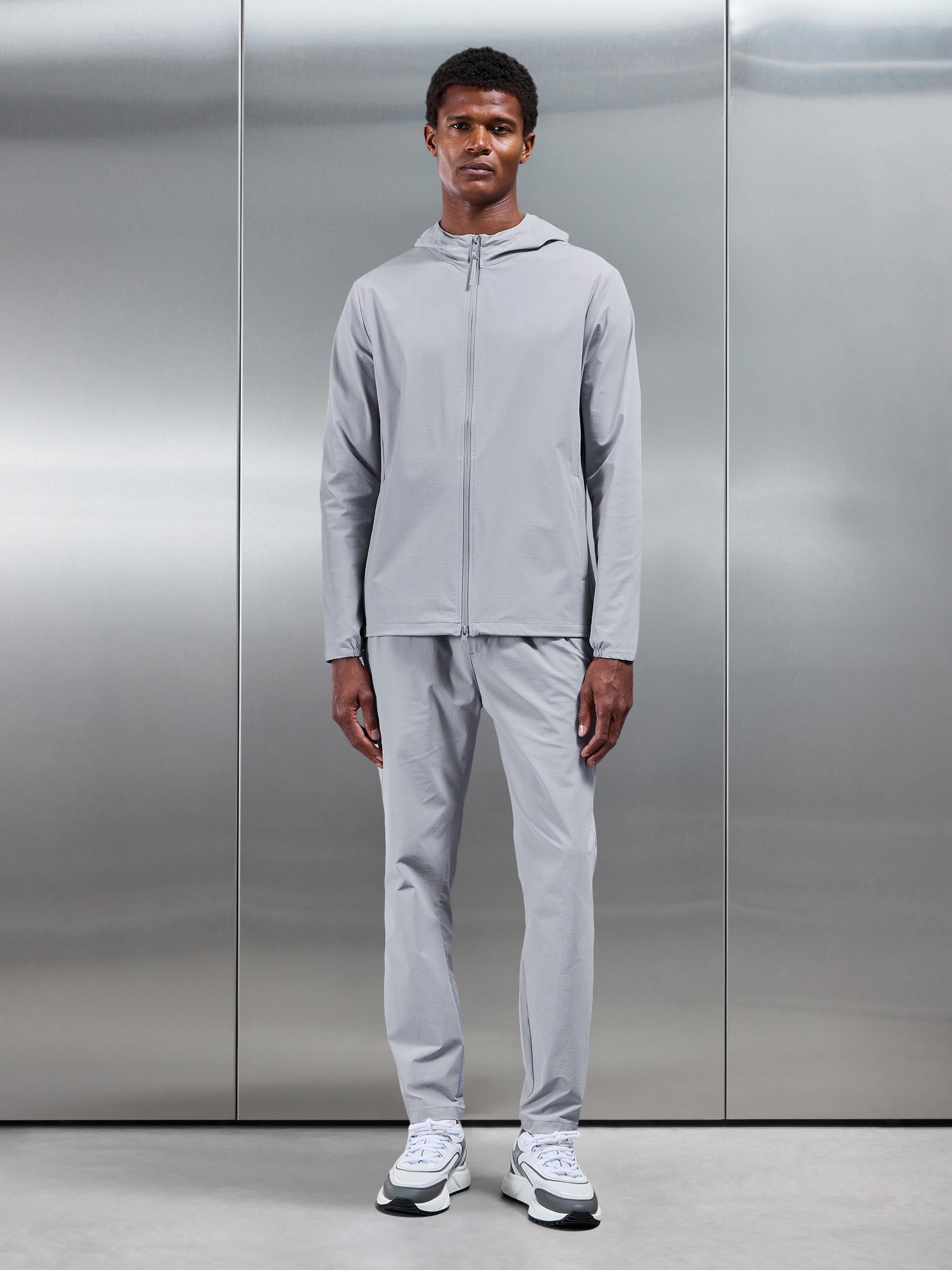 Active Technical Windbreaker in Mid Grey