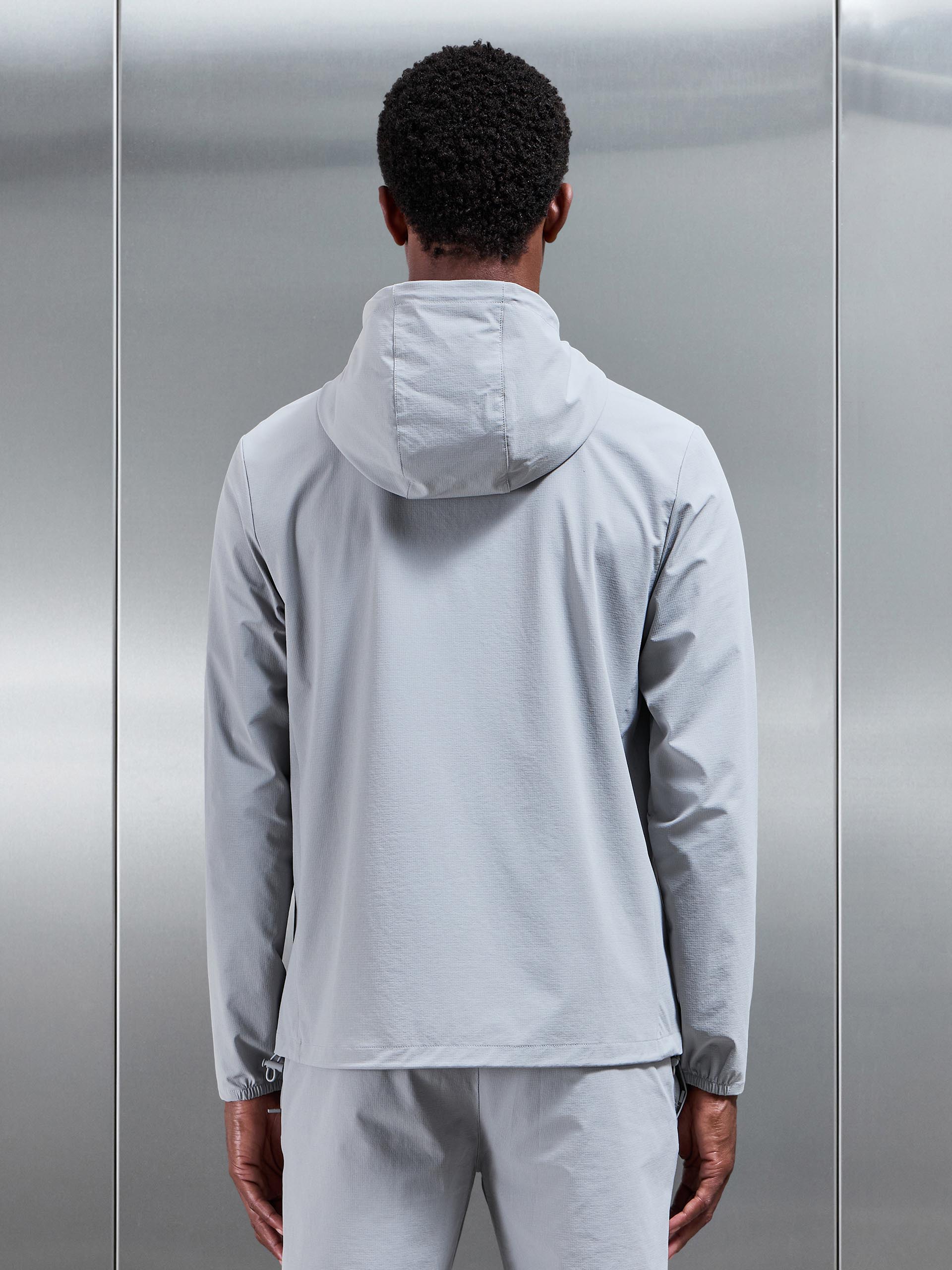 Active Technical Windbreaker in Mid Grey