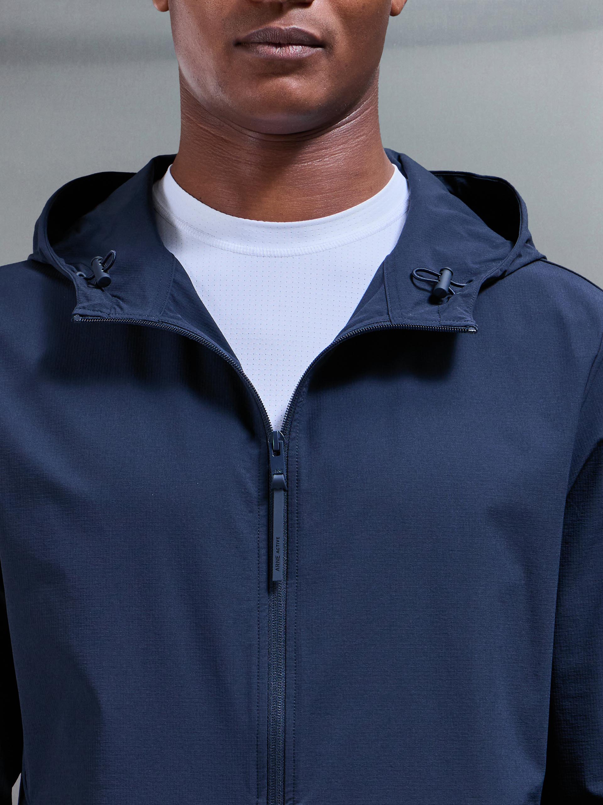 Active Technical Windbreaker in Navy