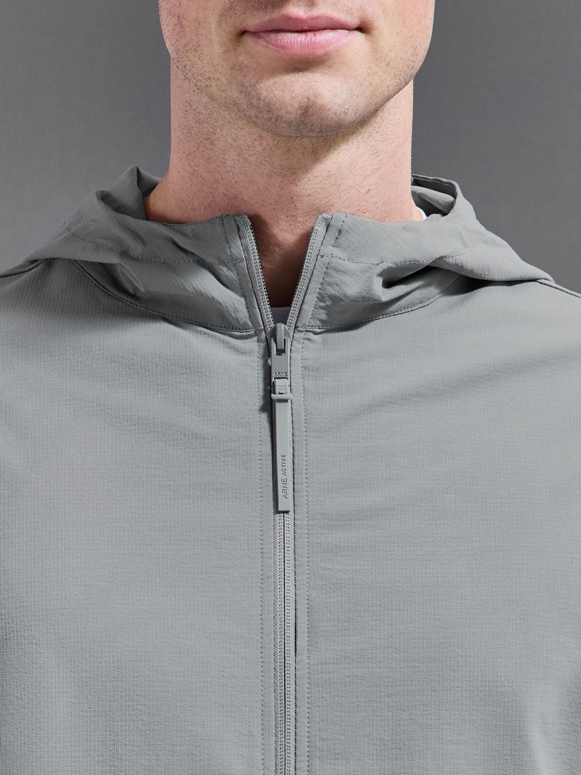 Active Technical Windbreaker in Steel Grey