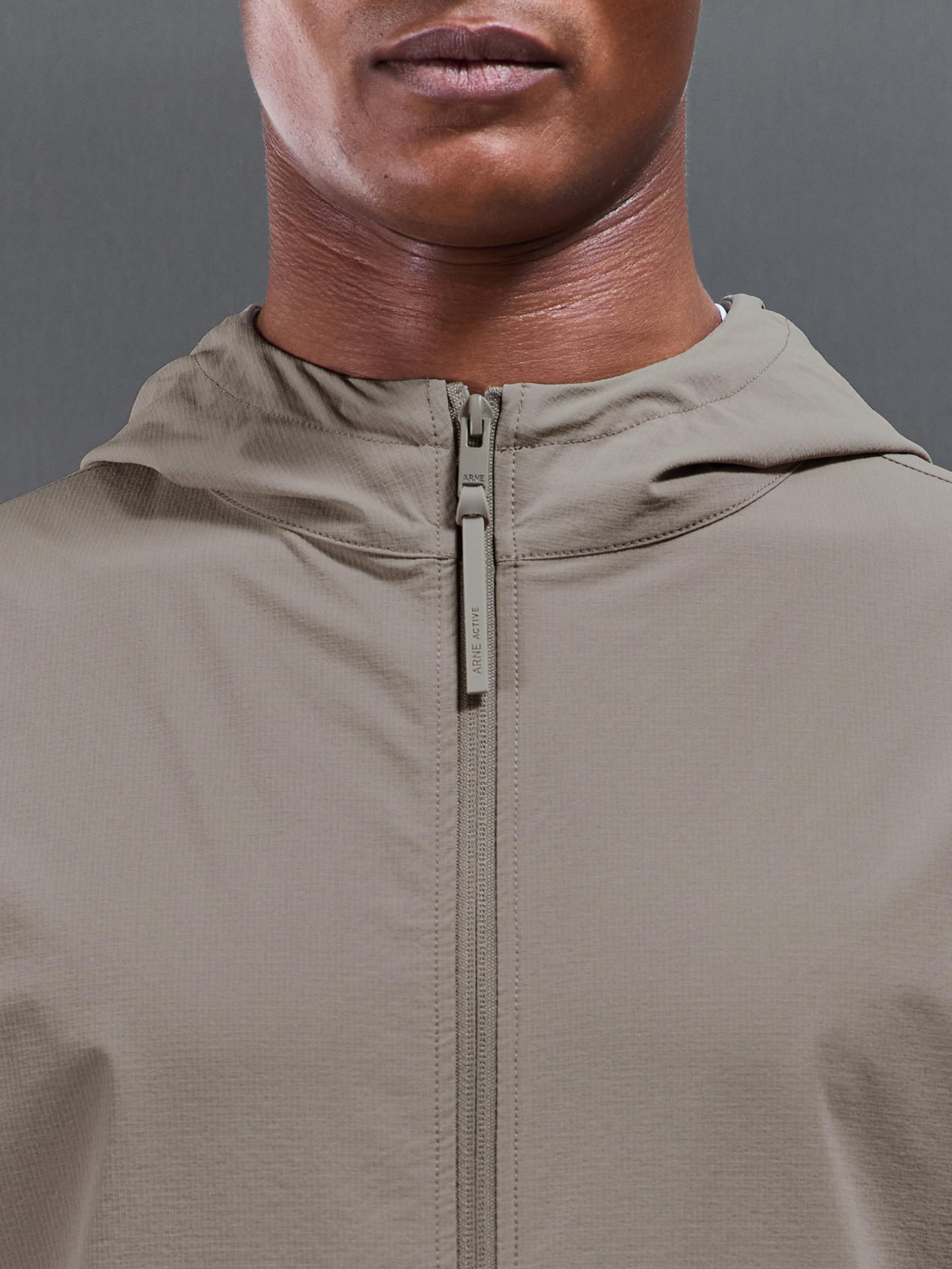 Active Technical Windbreaker in Taupe