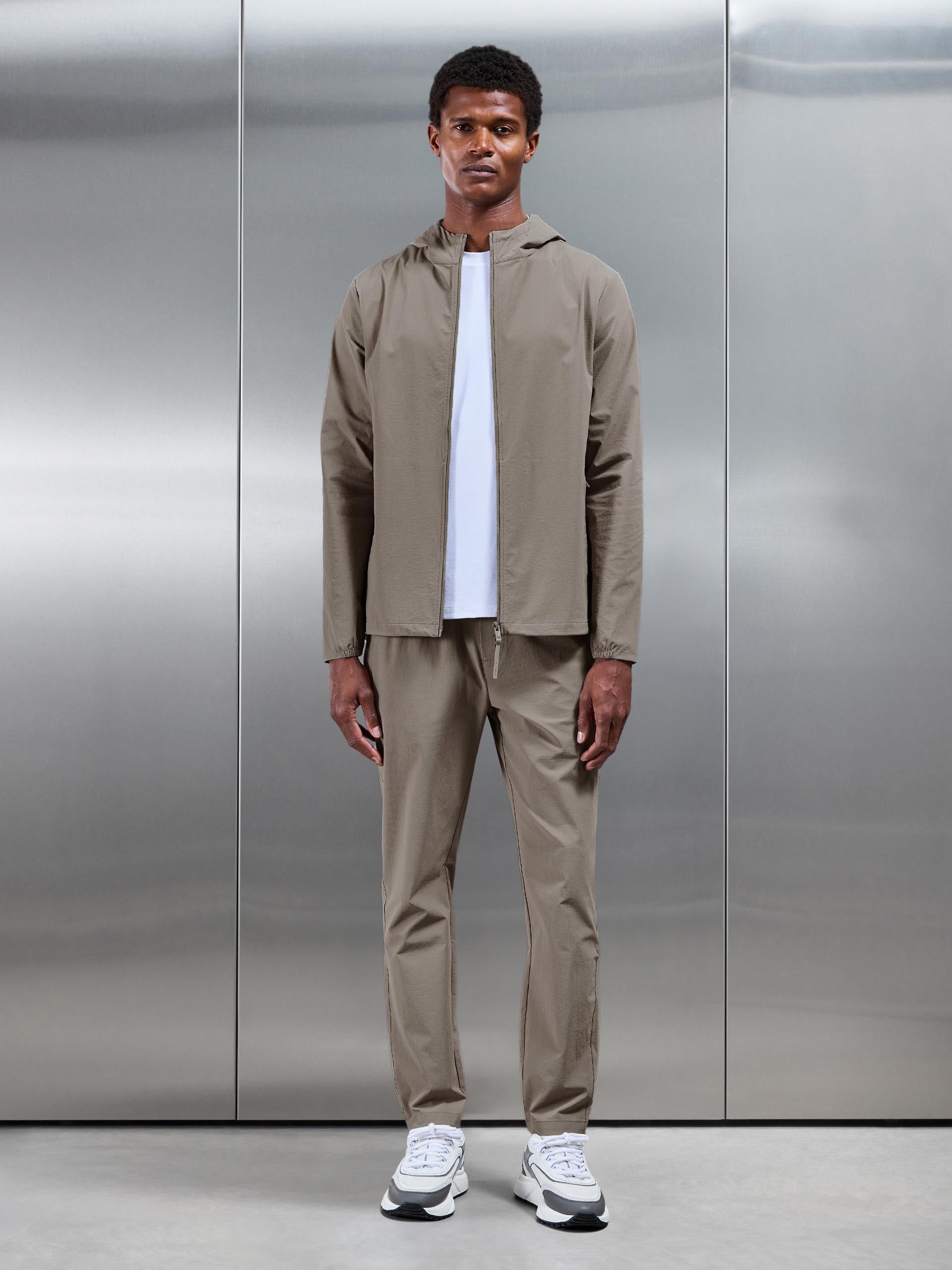 Active Technical Windbreaker in Taupe